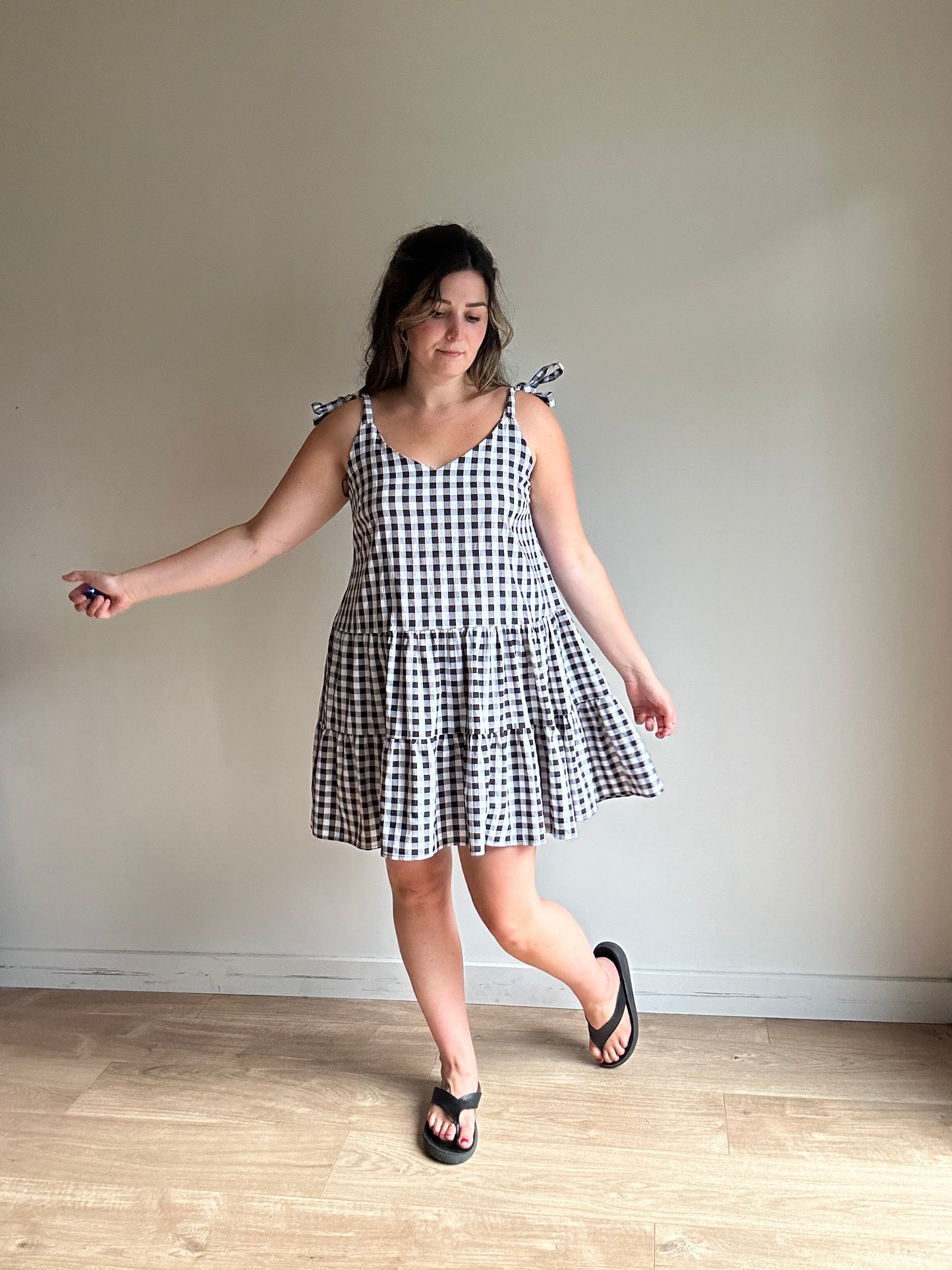 Gingham Tiered Dress, 10