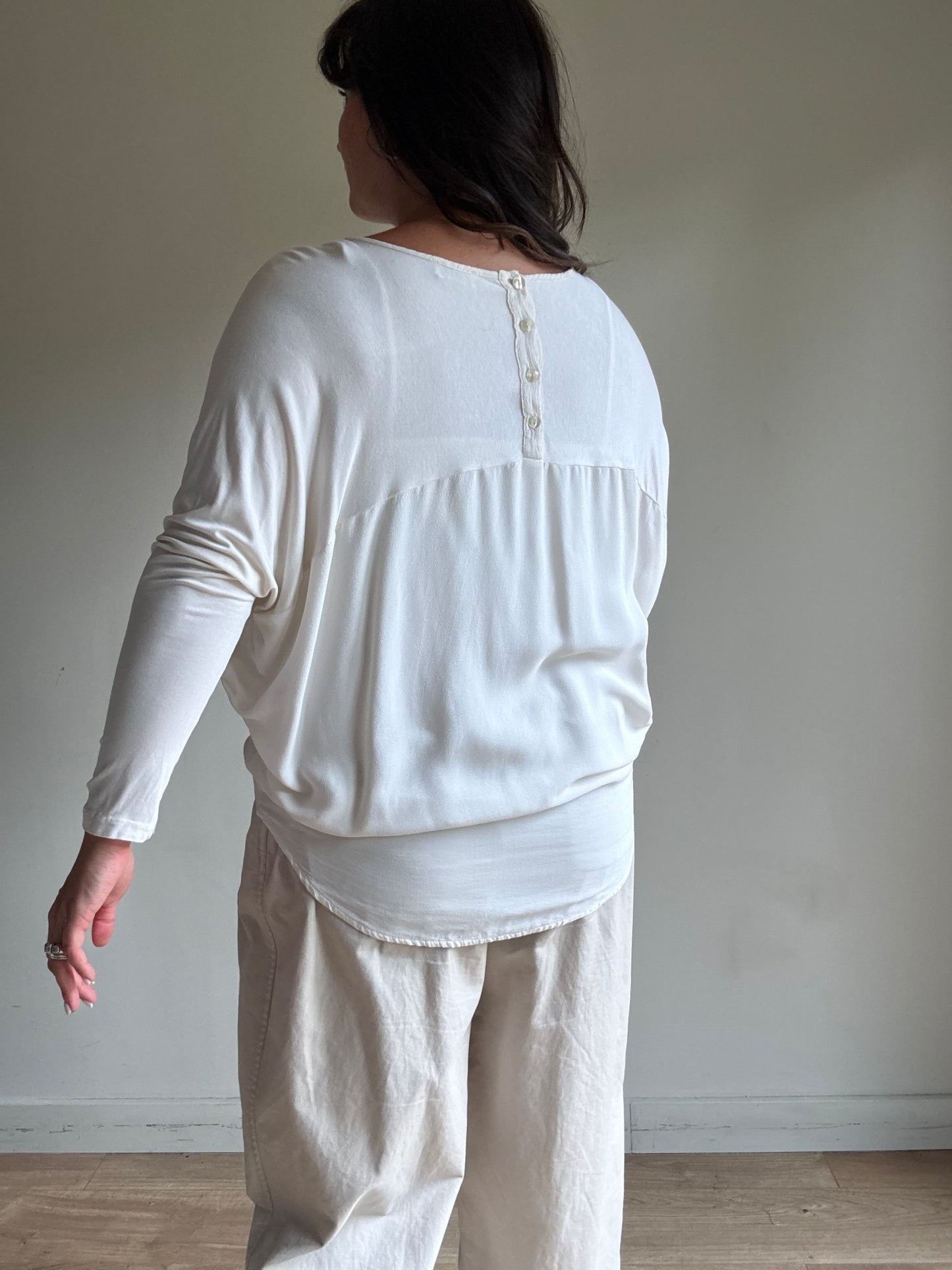 Italian Loose Long Sleeve Top, M/L