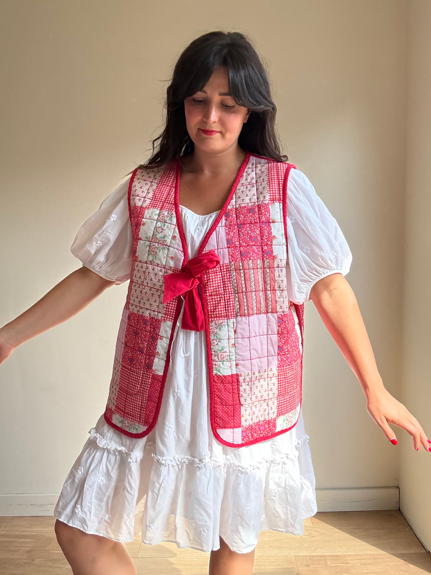 Damson Madder NEW Reversible Quilted Gilet Waistcoat, 20