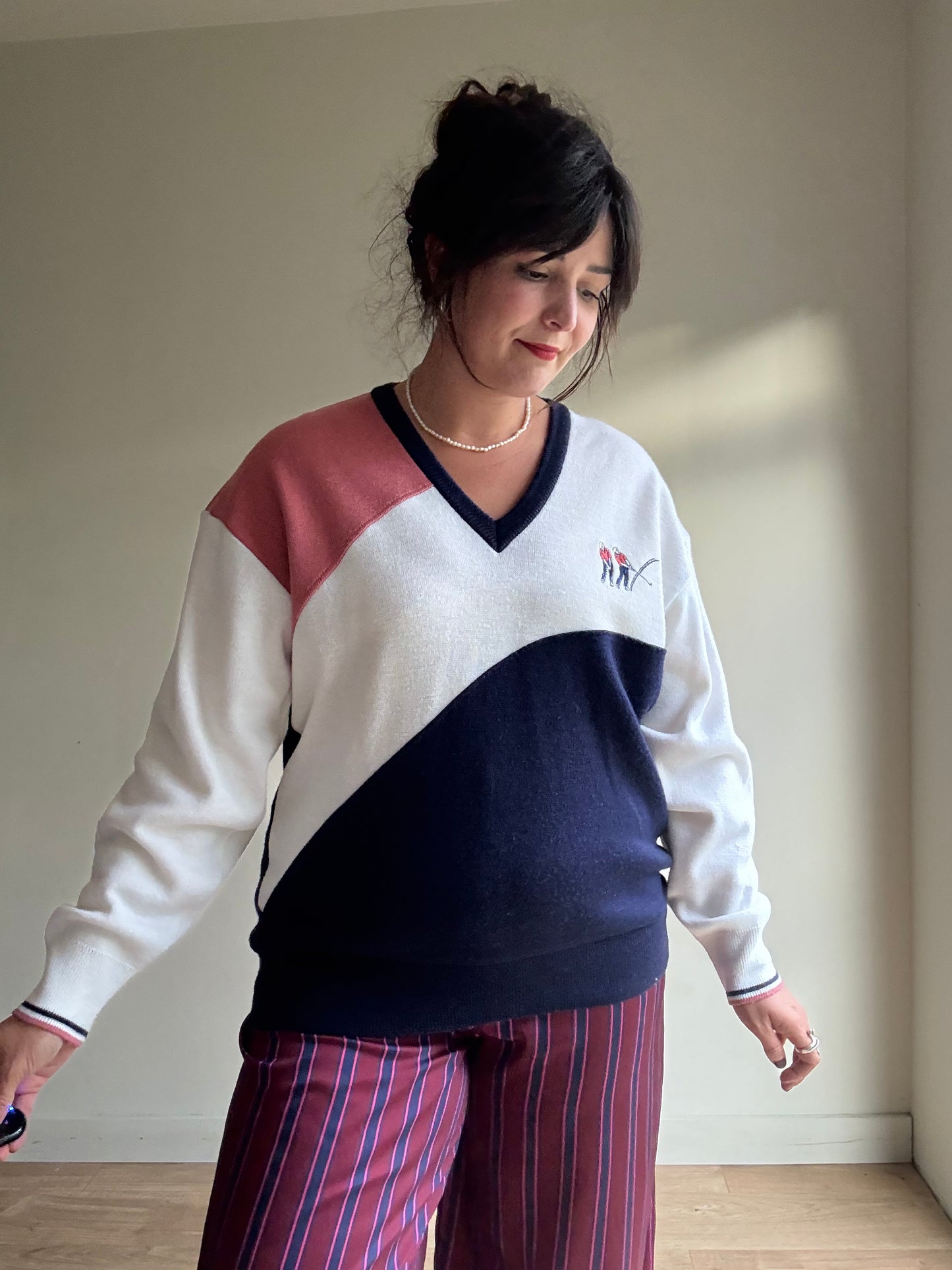 Vintage Wool Mix Golf Jumper, M
