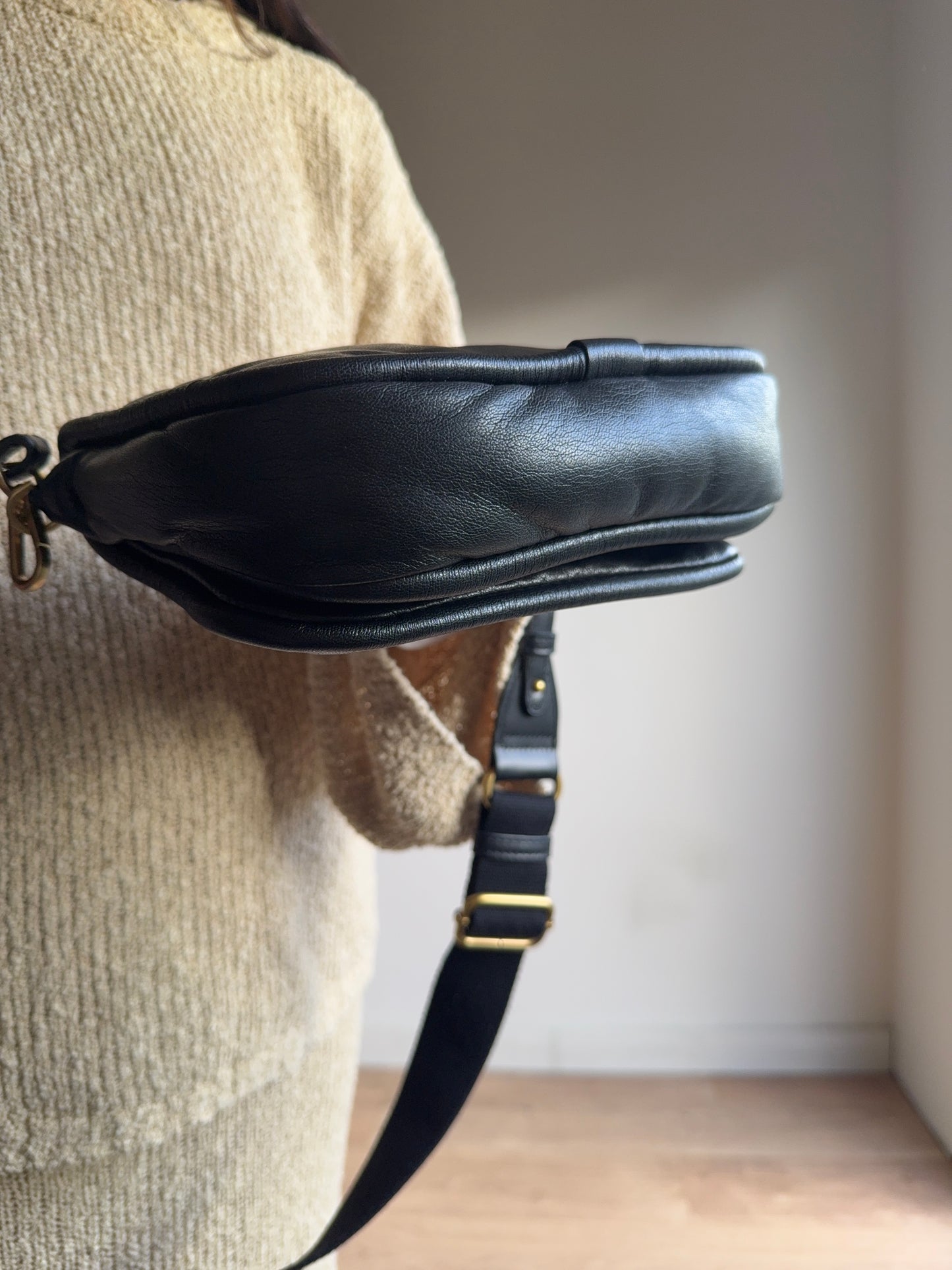 Zara Faux Leather Puffy Crossbody Bag, O/S