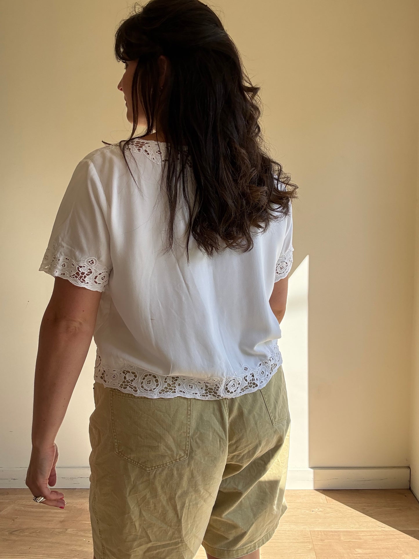 Vintage French Embroidered Top, M/L