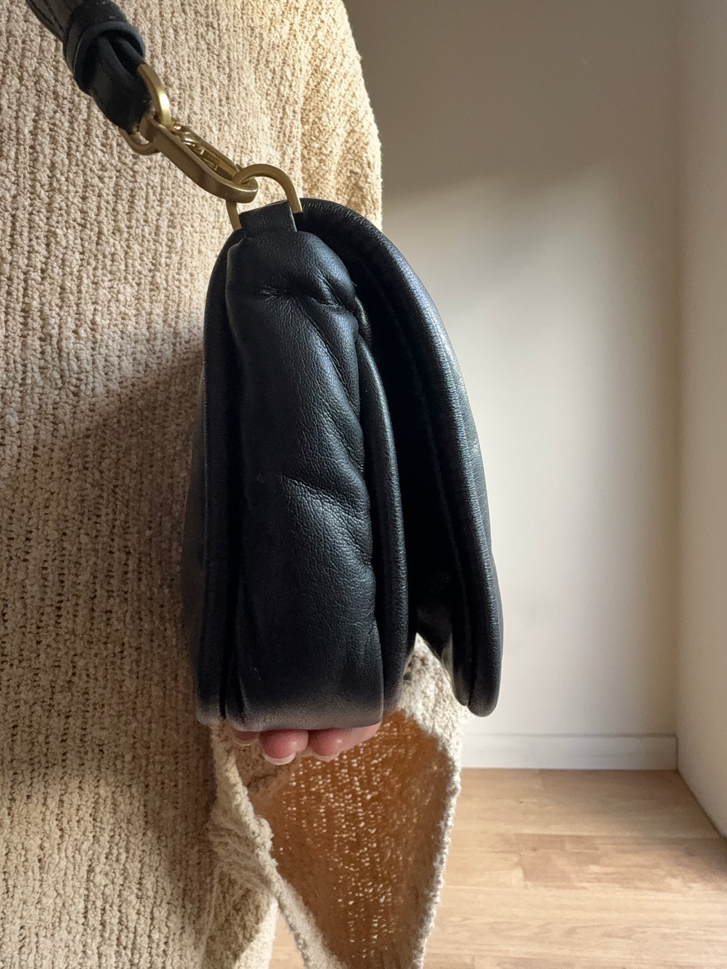 Zara Faux Leather Puffy Crossbody Bag, O/S