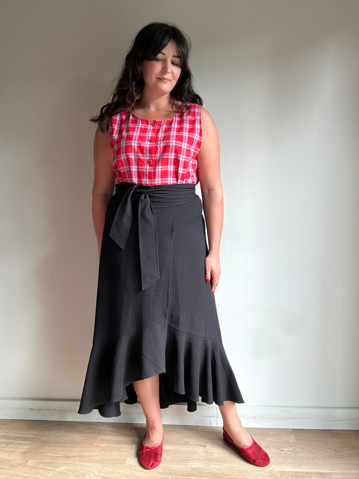 Ganni Frill Wrap Skirt, 40