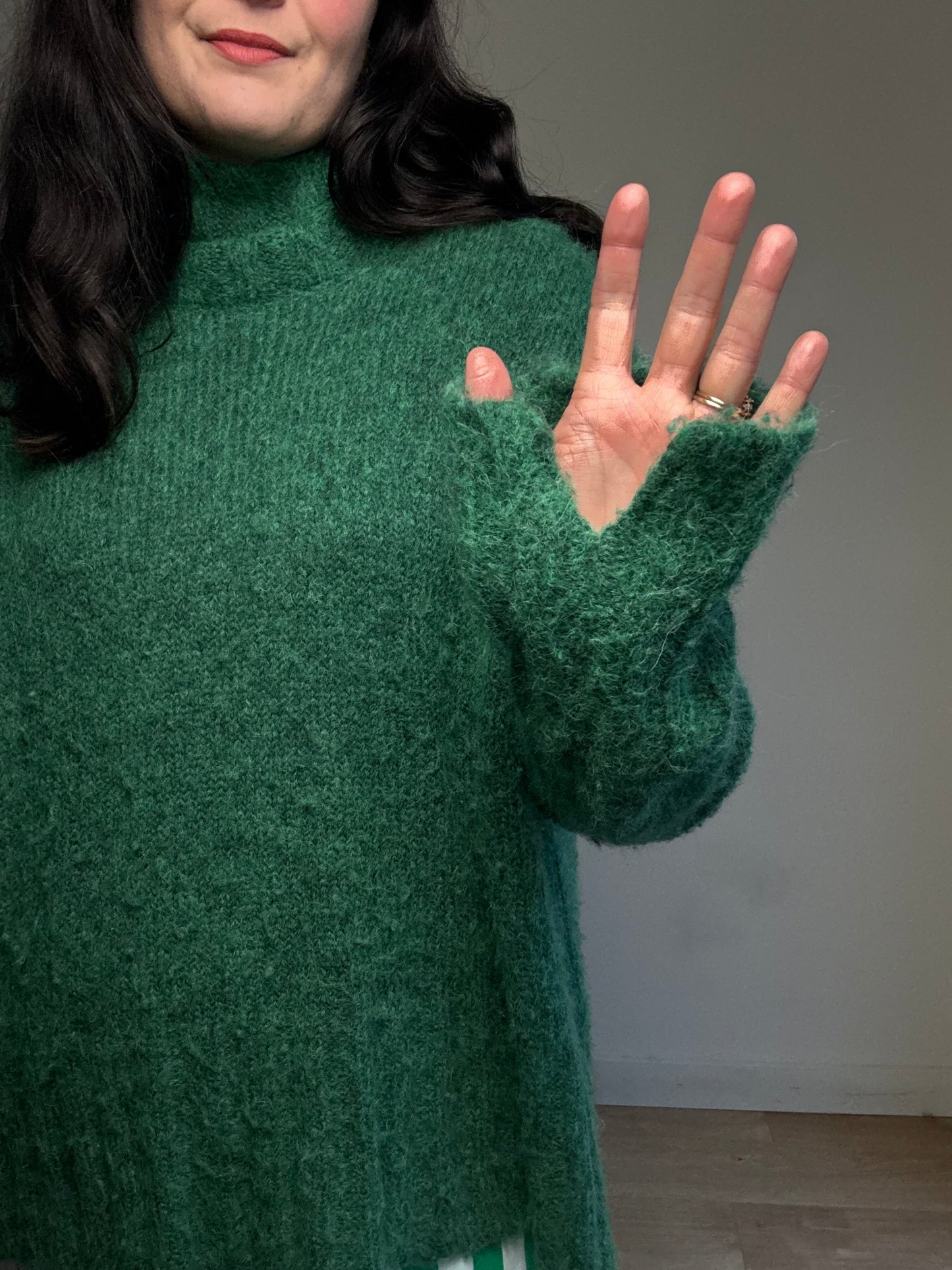 Vic & Bert Wool & Alpaca Funnel Neck Jumper, M/L