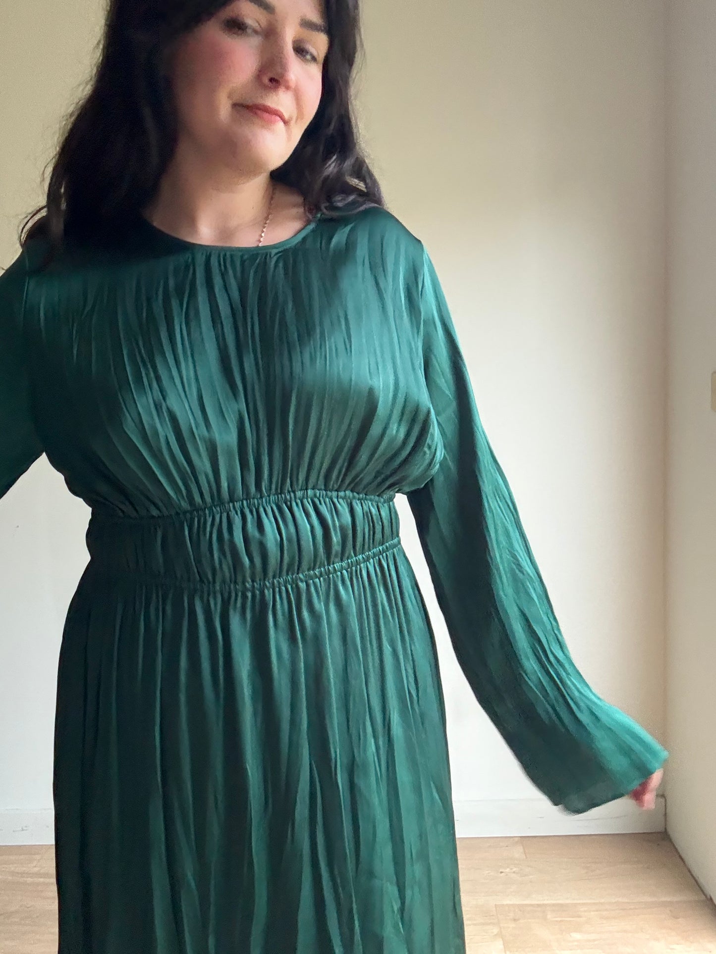 M&S Satin Gathered Dress, 14