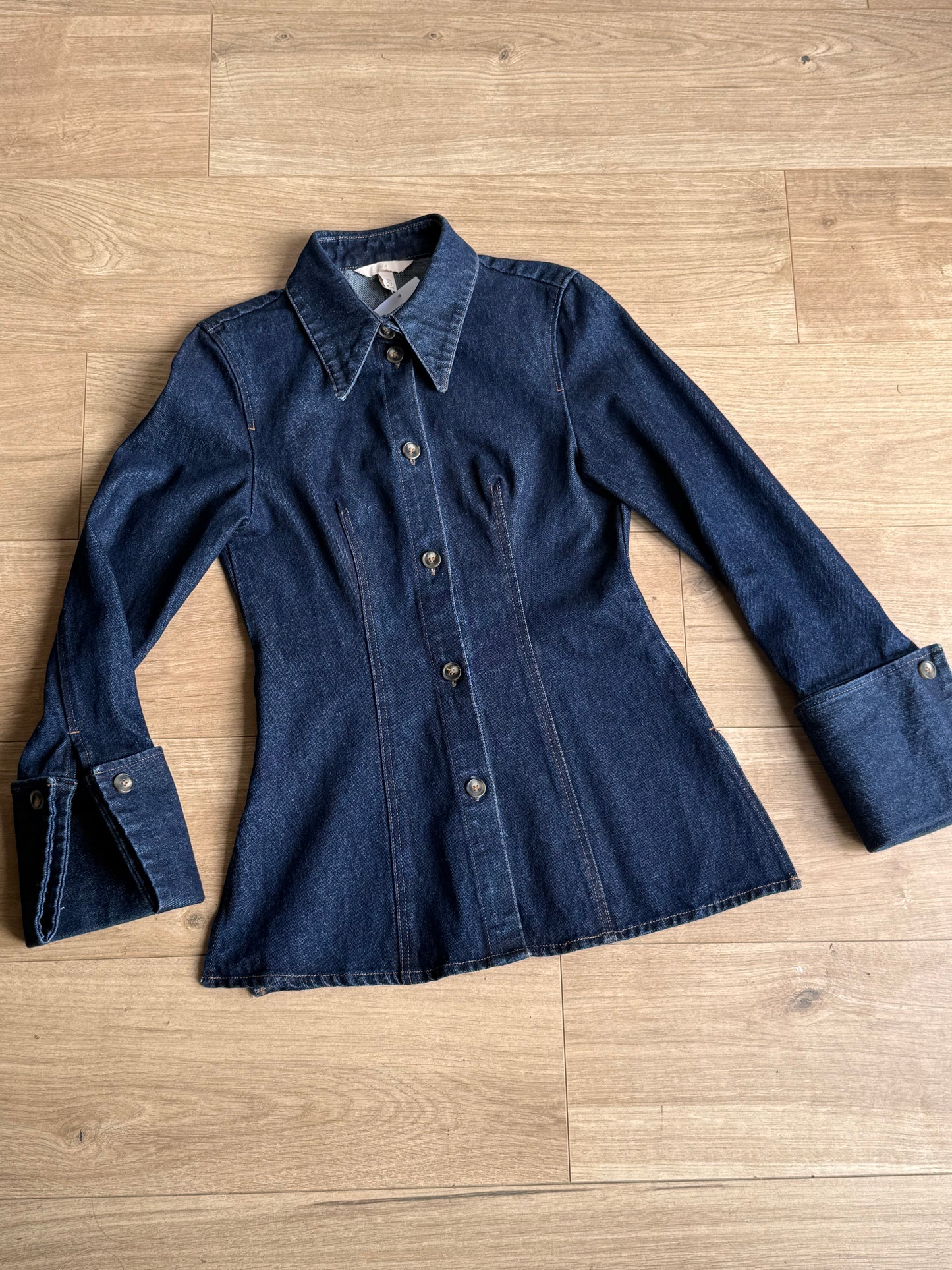 H&M Waisted Heavy Denim Shirt, 8