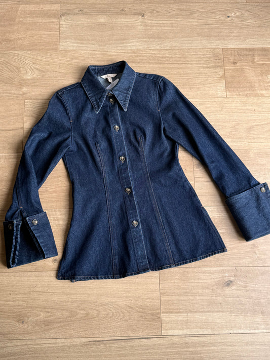 H&M Waisted Heavy Denim Shirt, 8