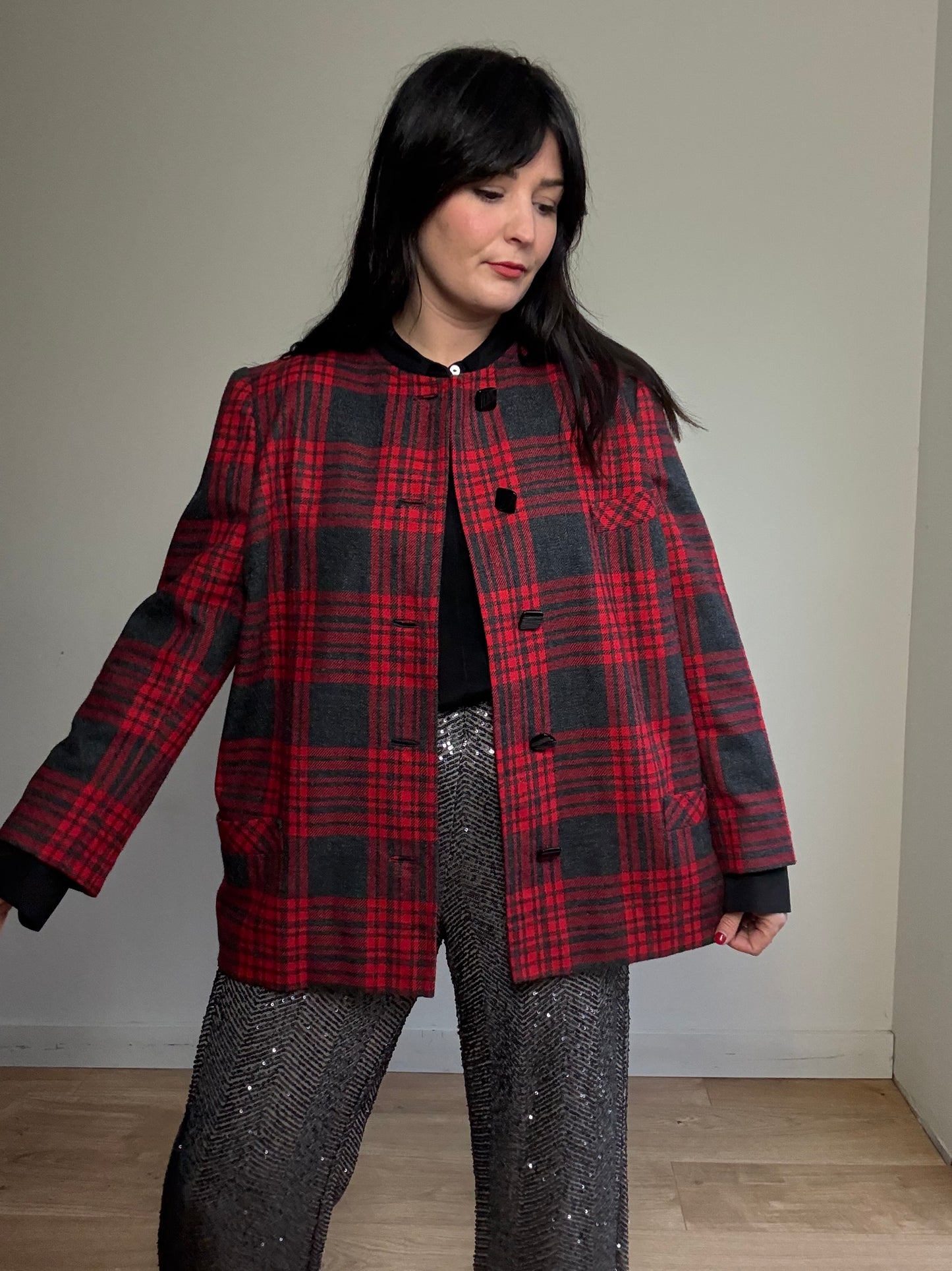 Vintage 80's Tartan Jacket, XL-XXL