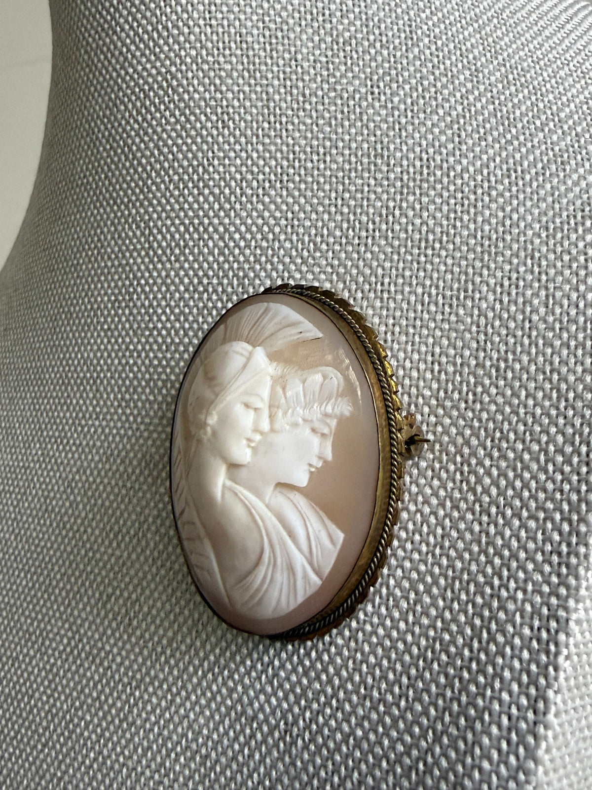 Antique Cameo Shell Brooch