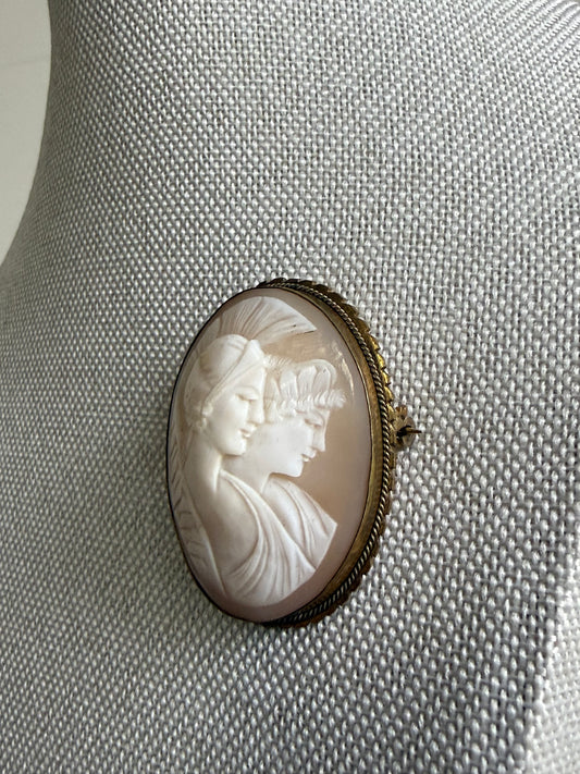 Antique Cameo Shell Brooch