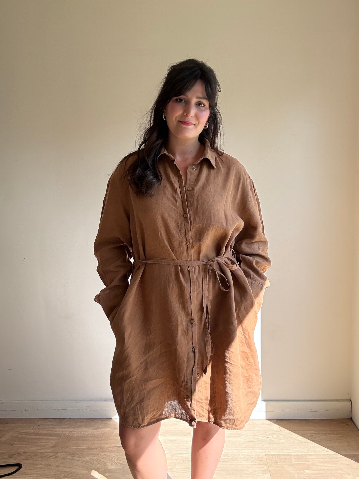COS Linen Button Up Shirt Dress, 44