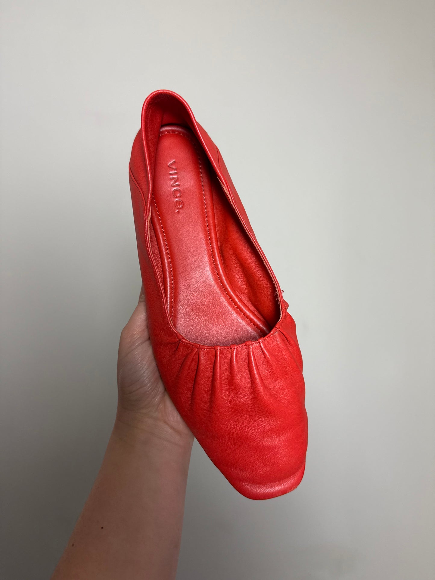 Vince Leather Kali Gathered Flats, 37