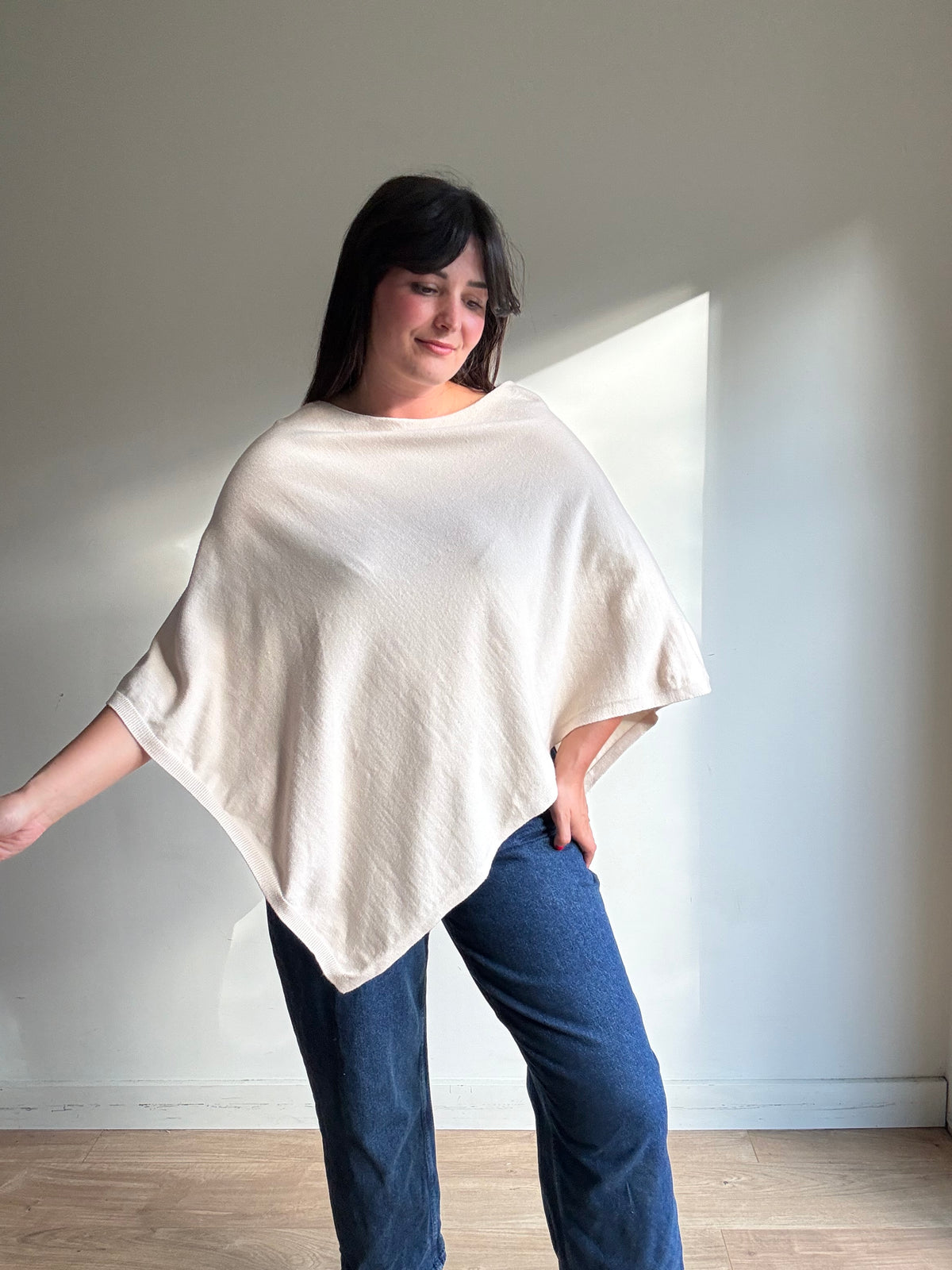 Triangle Cape Jumper Shawl, One Size
