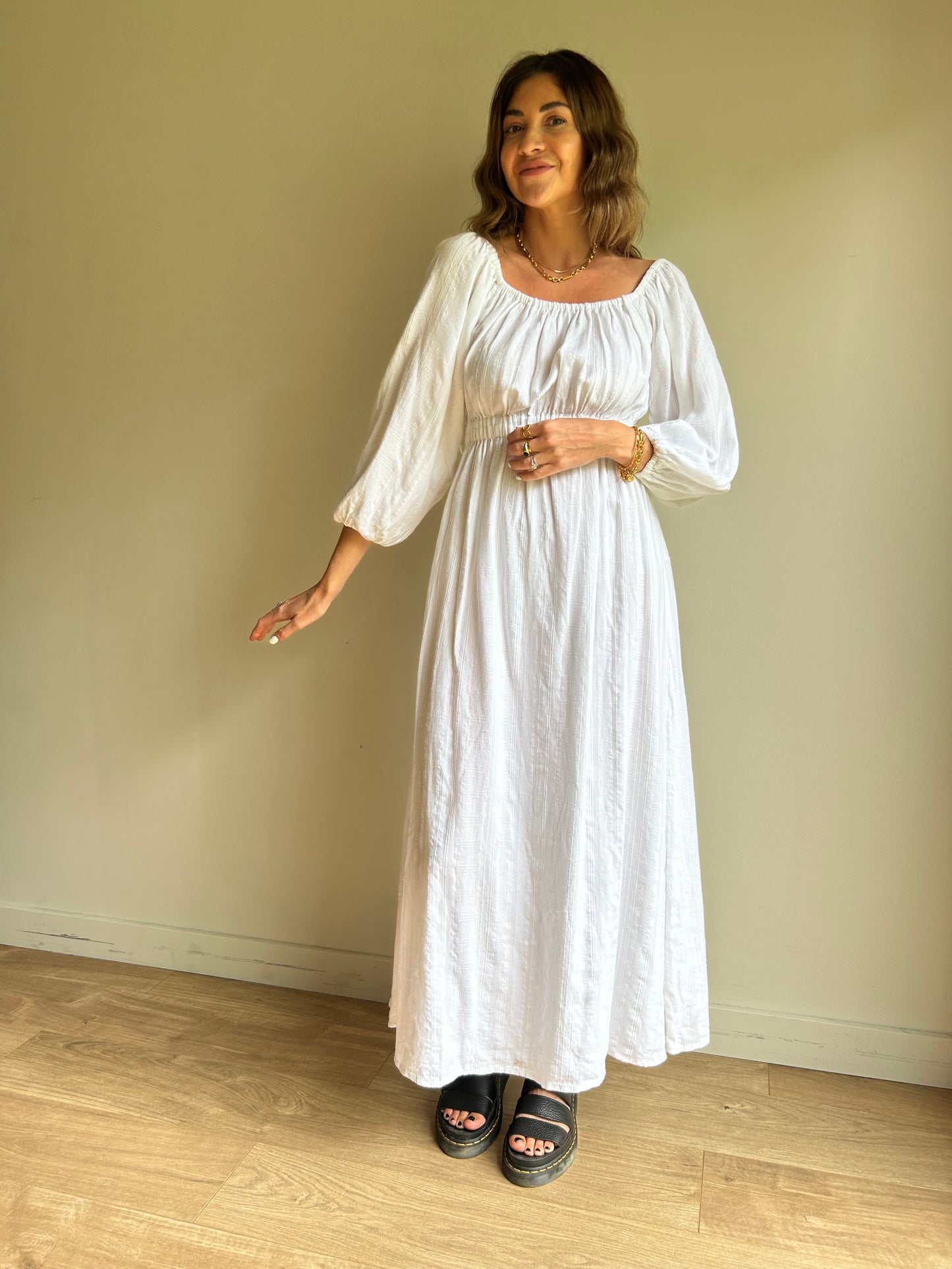 Mara Hoffman White Maxi Dress - Size XS