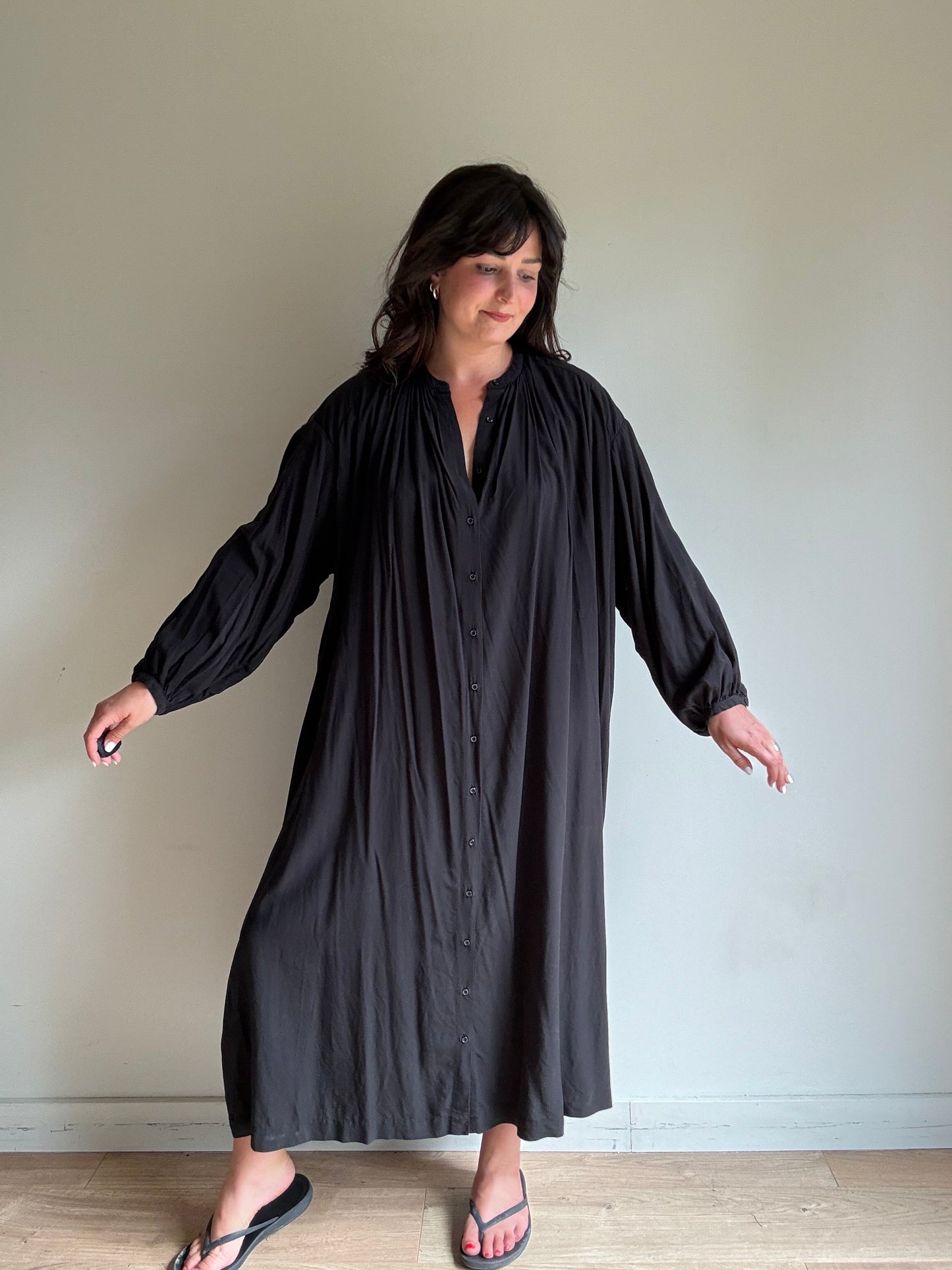 Doen Button Up Floaty Dress, M
