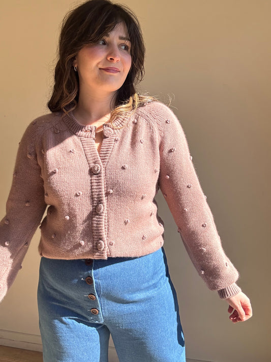 Crumpet Cashmere Popcorn Cardigan, M