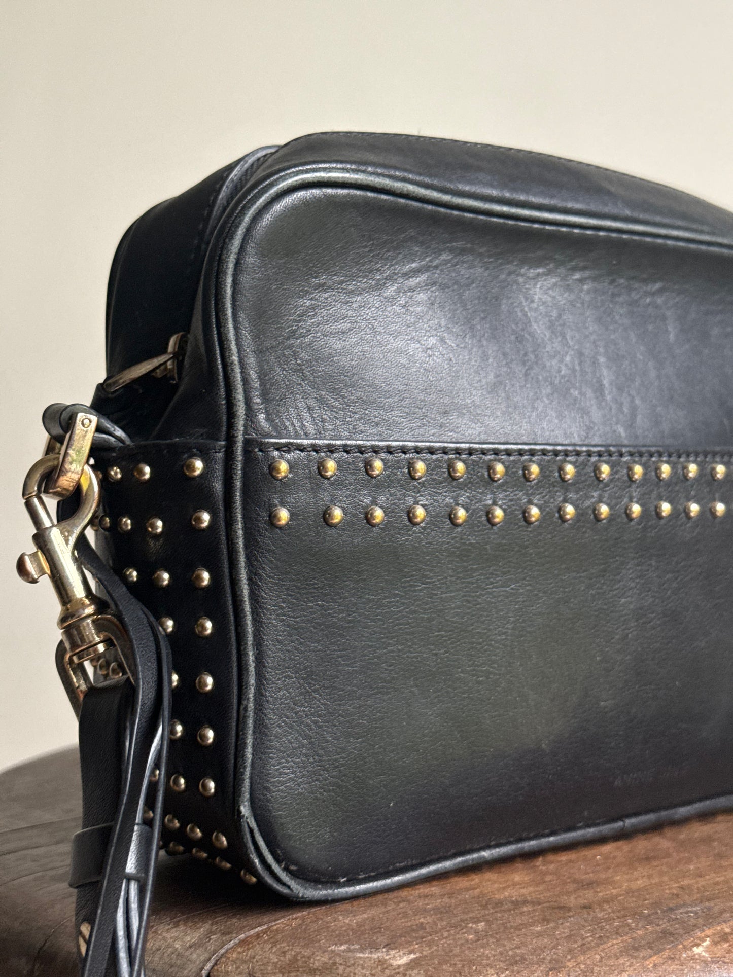 Anine Bing Studded Leather Bag, One Size
