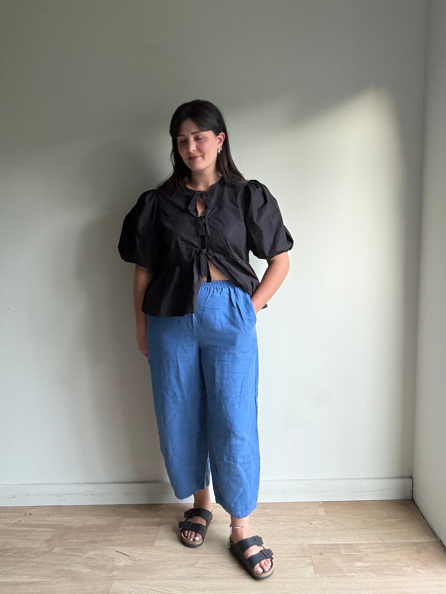 Blue Linen Trousers,