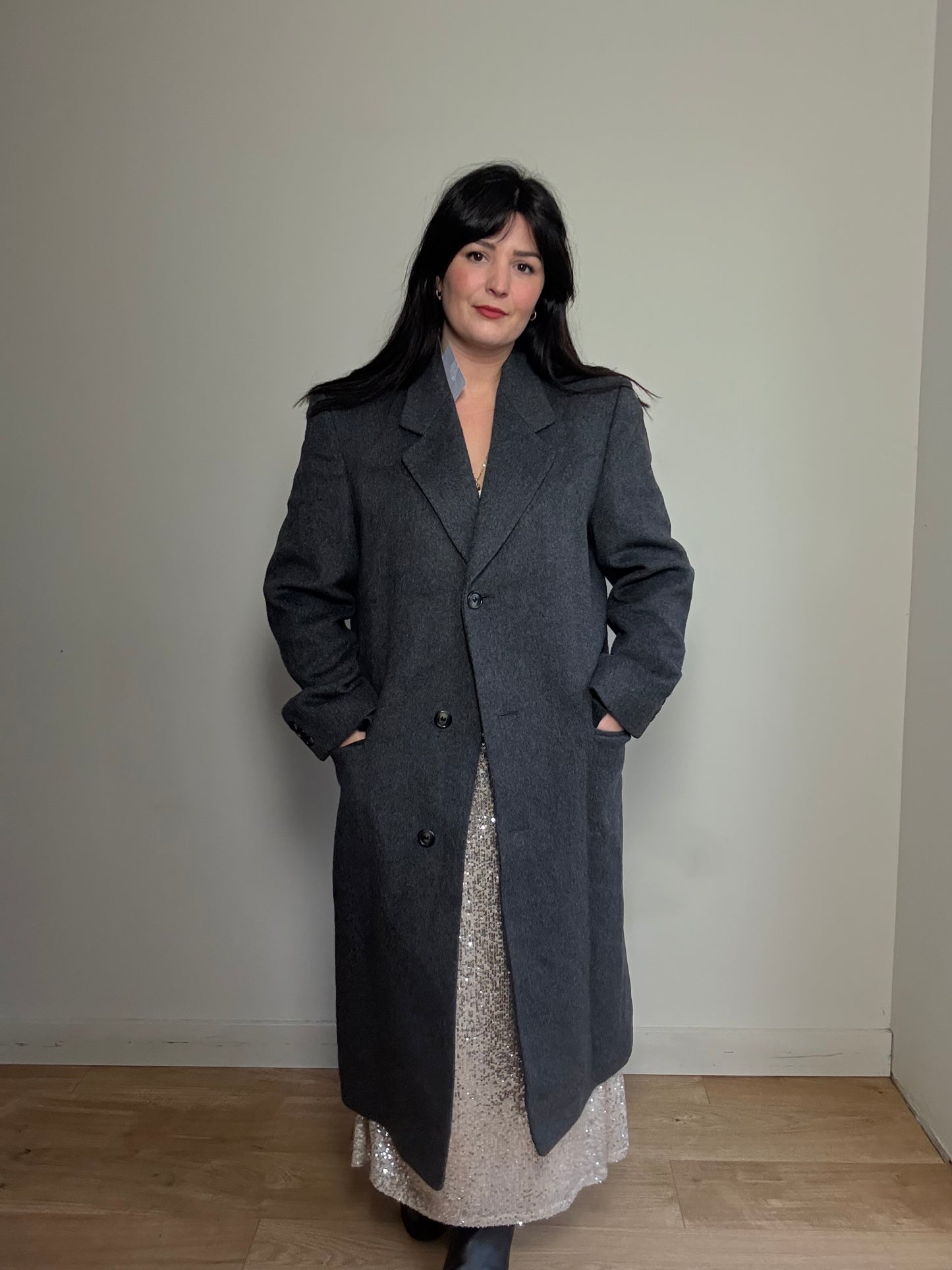 Vintage Hammersley English Wool, Silk & Cashmere Coat`, M-L