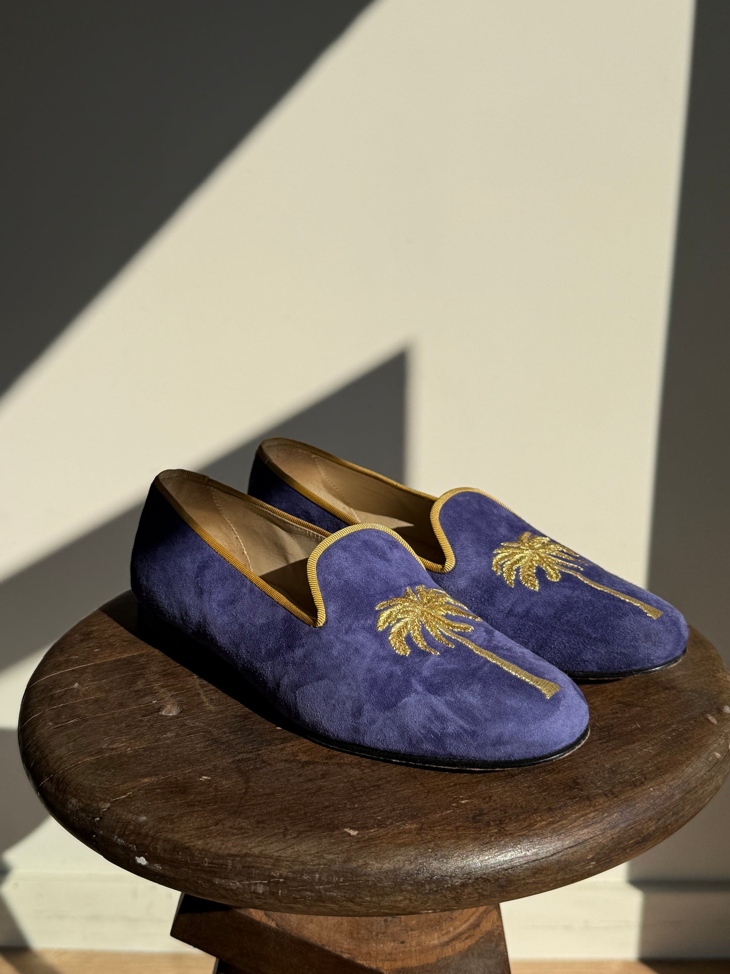 Penelope Chilvers Suede Palm Tree Loafers, 36