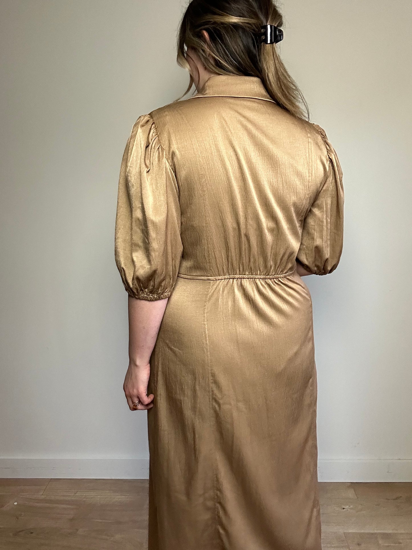 New Golden Shirt Dress - Size 40