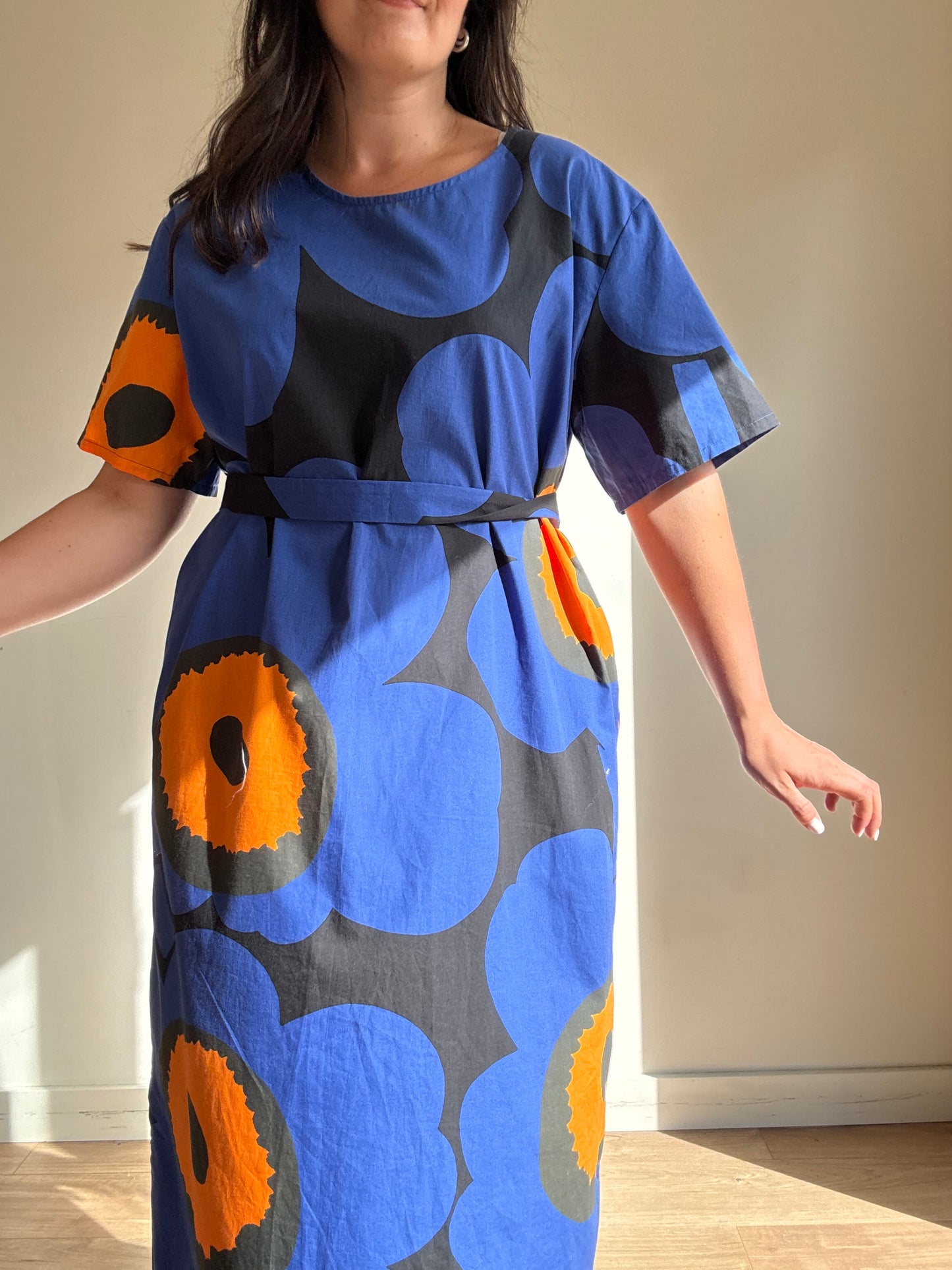 Marimekko Cotton Floral Belted Dress, 42