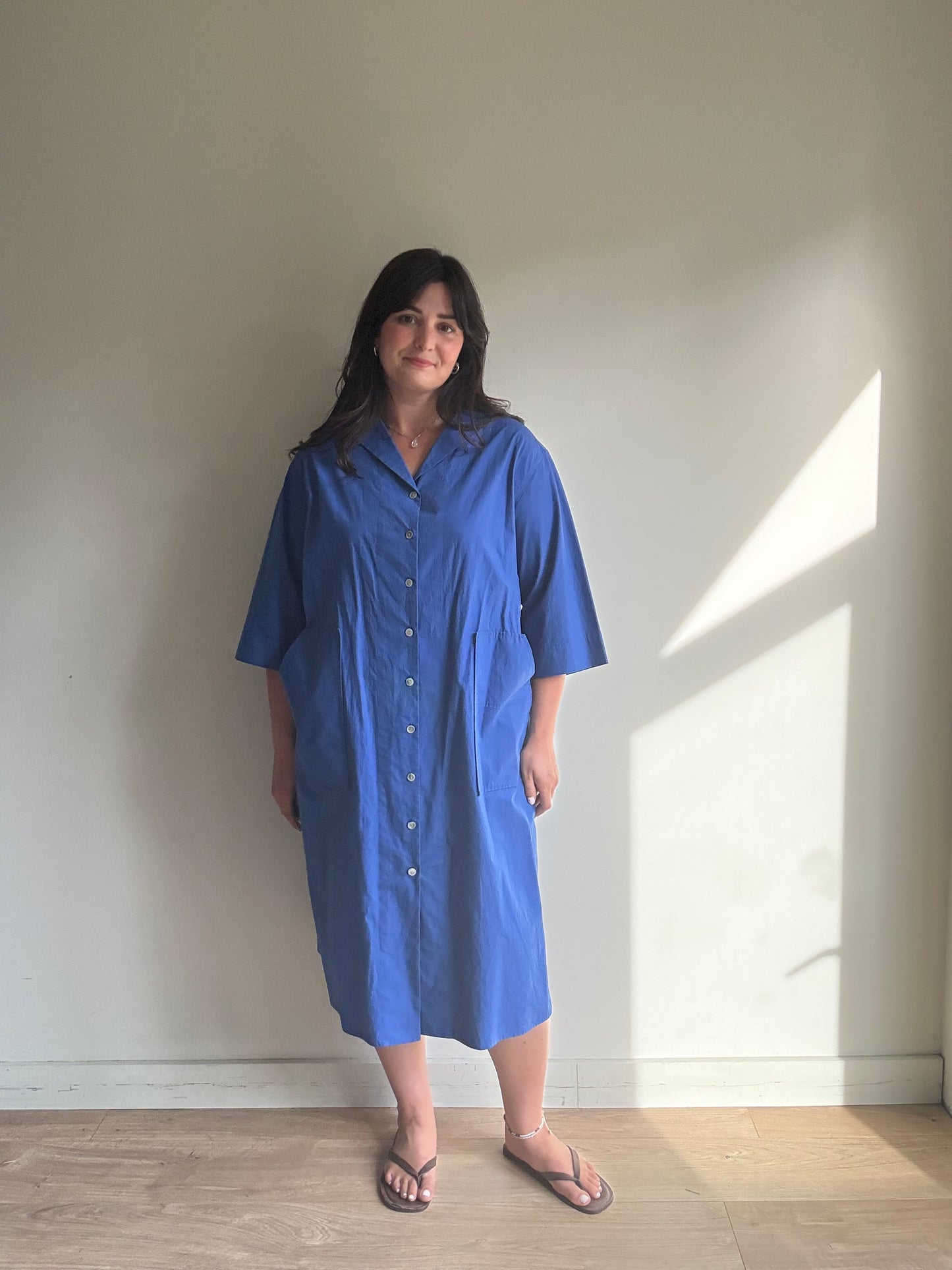East by East West Cotton Shirt Dress, S-M