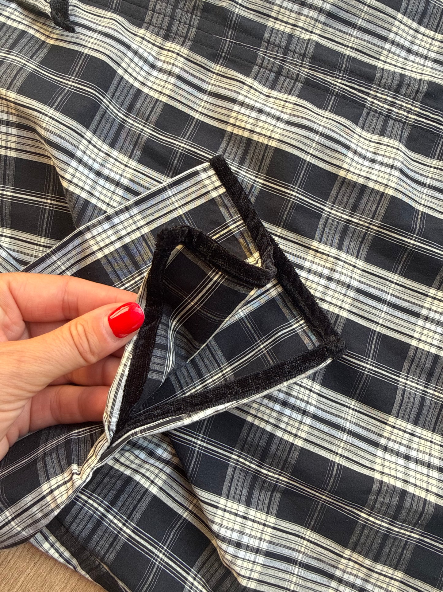 Ganni (NEW) Check Ruffle Mini Dress, 10-12