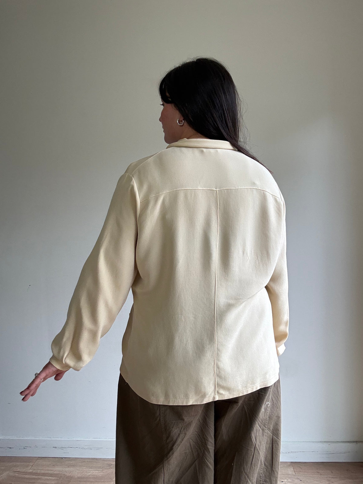 Vintage M&S Silk Shirt, L