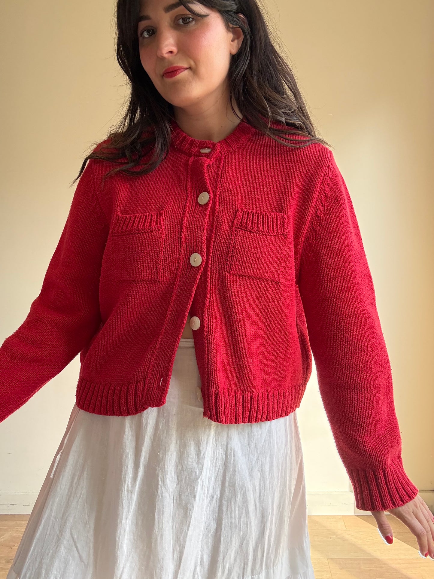 Zara Cotton Mix Cardigan, XL