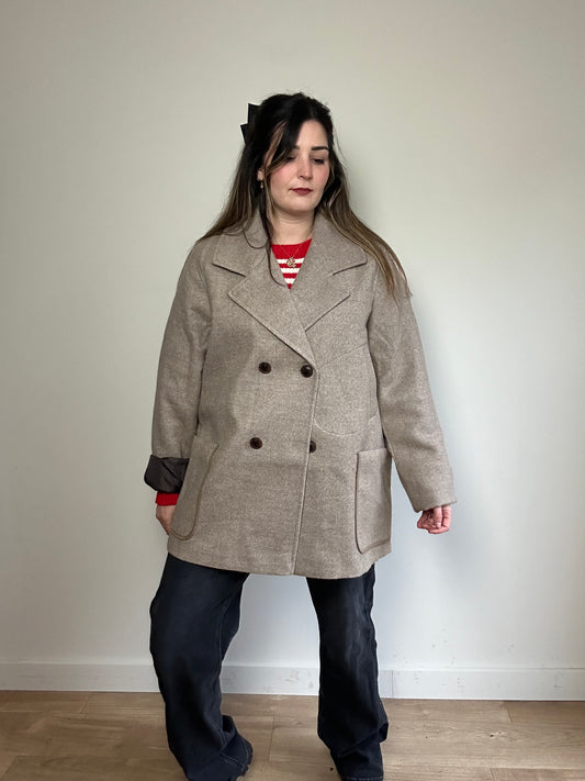 Folk Oversized Coat Jacket - Size 5 (14-18)