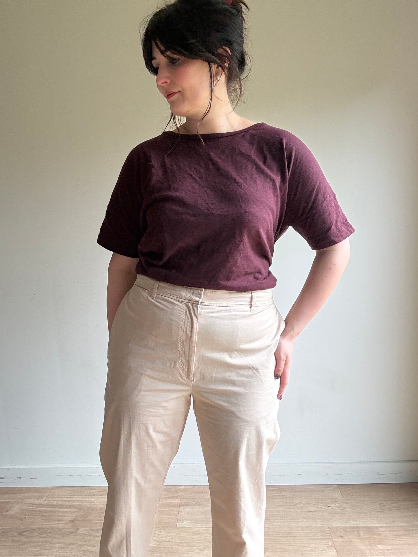 COS Cotton Tapered Leg Trousers, 44