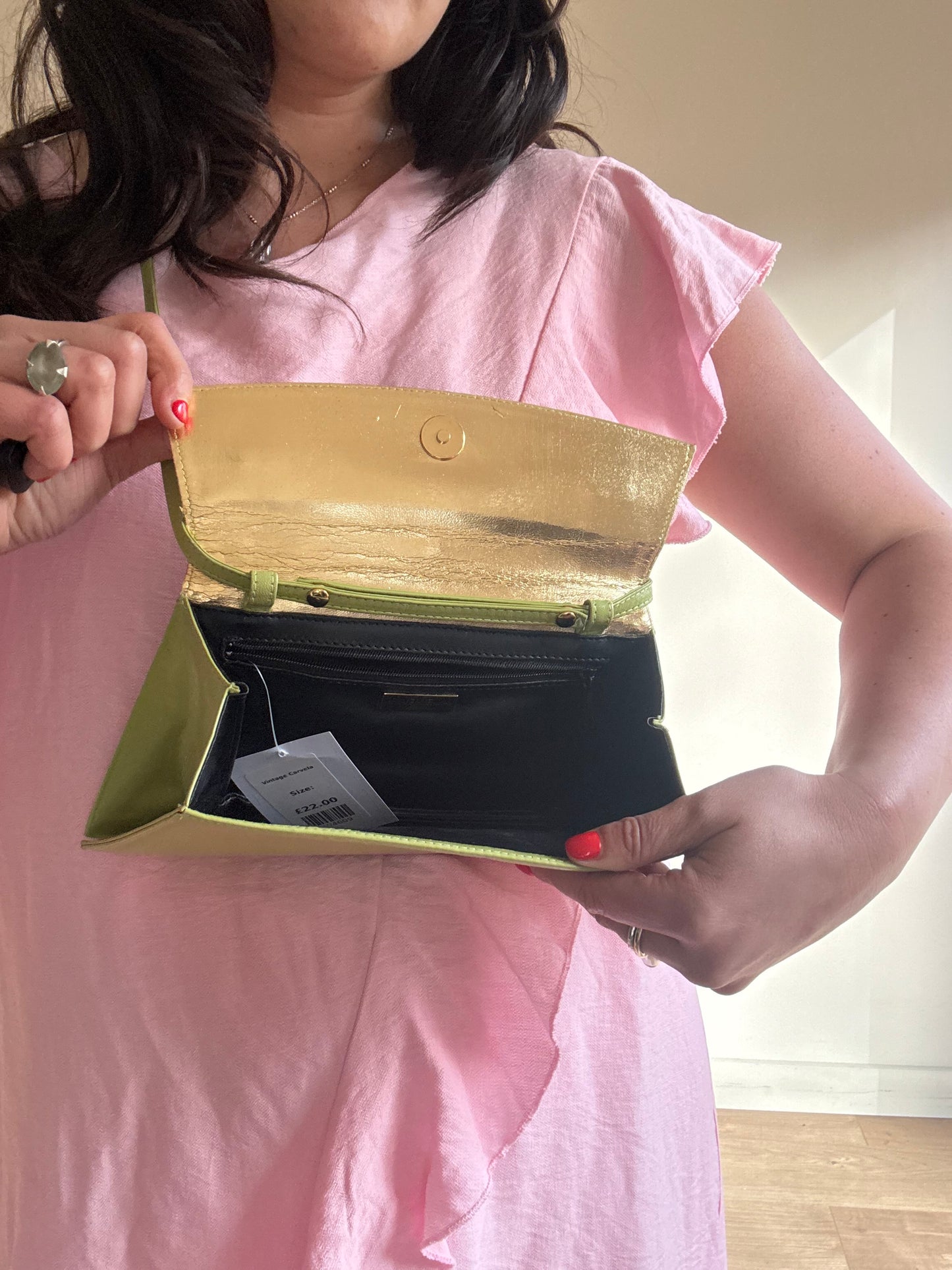 Vintage Carvela Leather Envelope Crossbody Bag