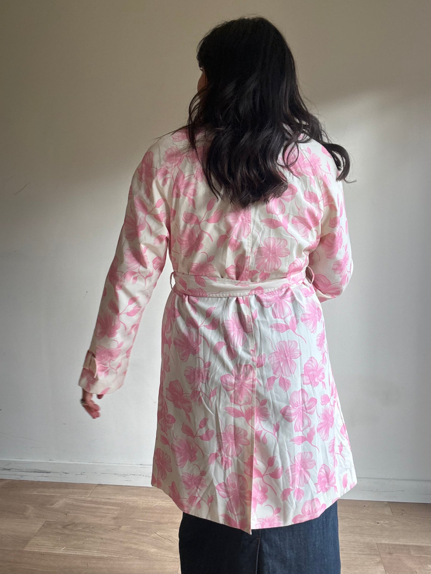 Liz Claiborne 90's Floral Trench, S