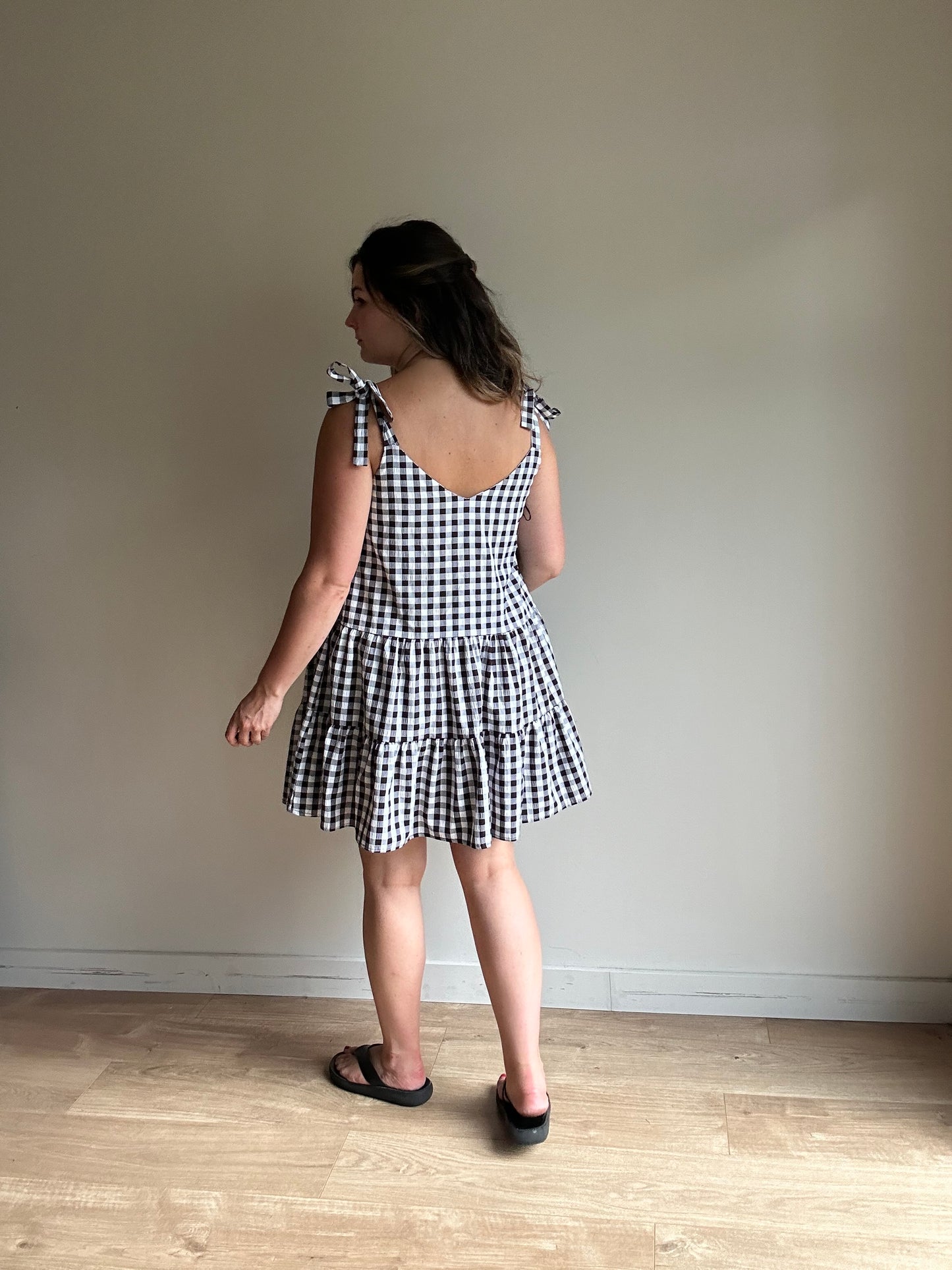 Gingham Tiered Dress, 10