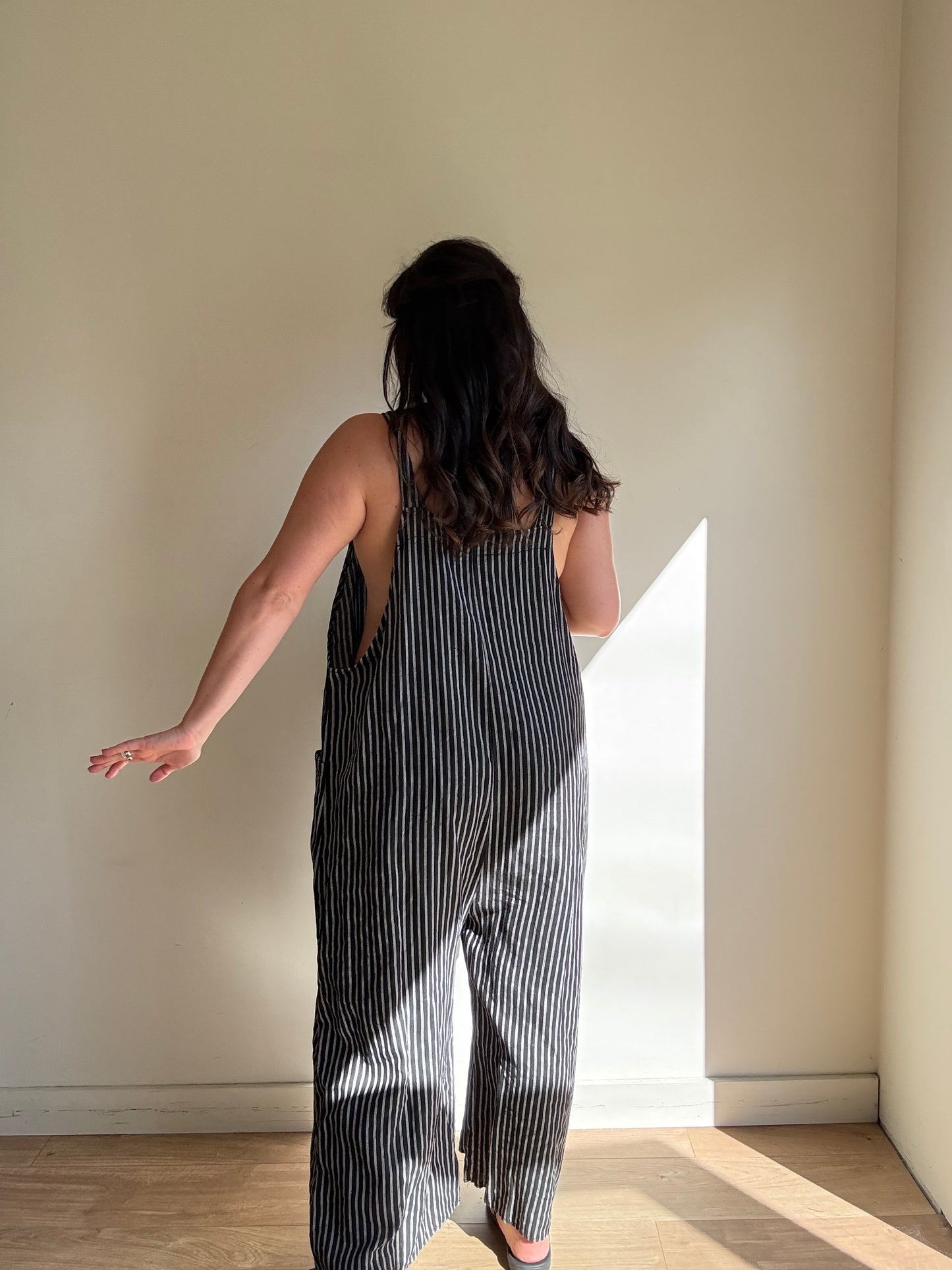 Pure Linen Stripe Dunagrees, L-XL