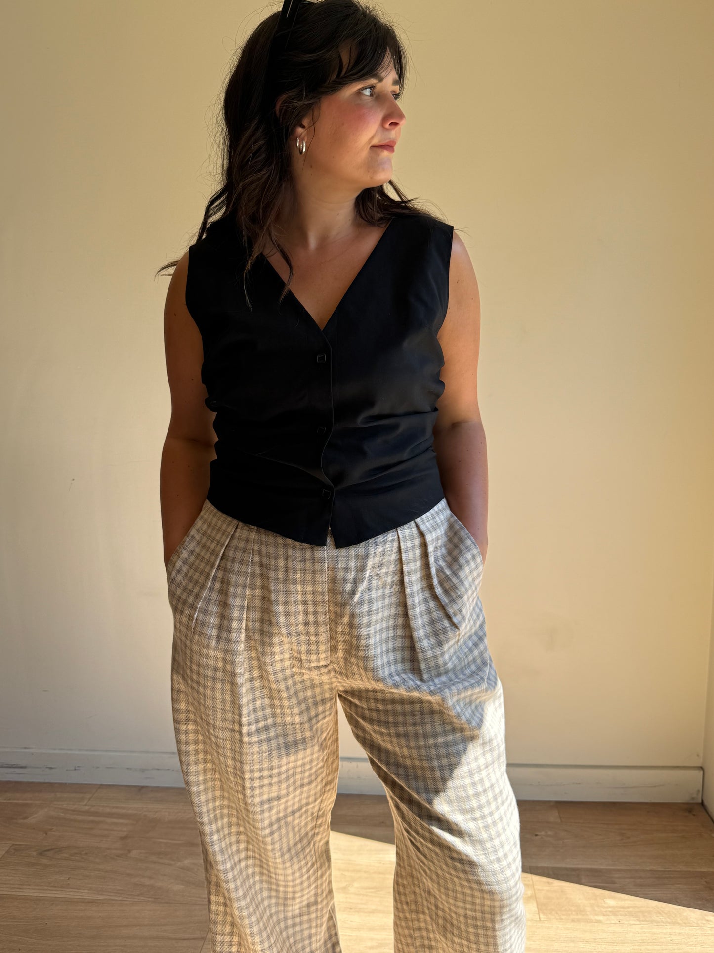 Acne Studios Check Summer Tailored Trousers, 14-16