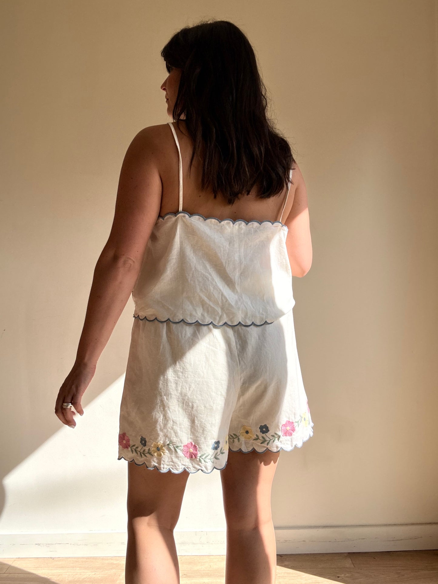 Sezane Linen Embroidered Co-Ord, 16-18
