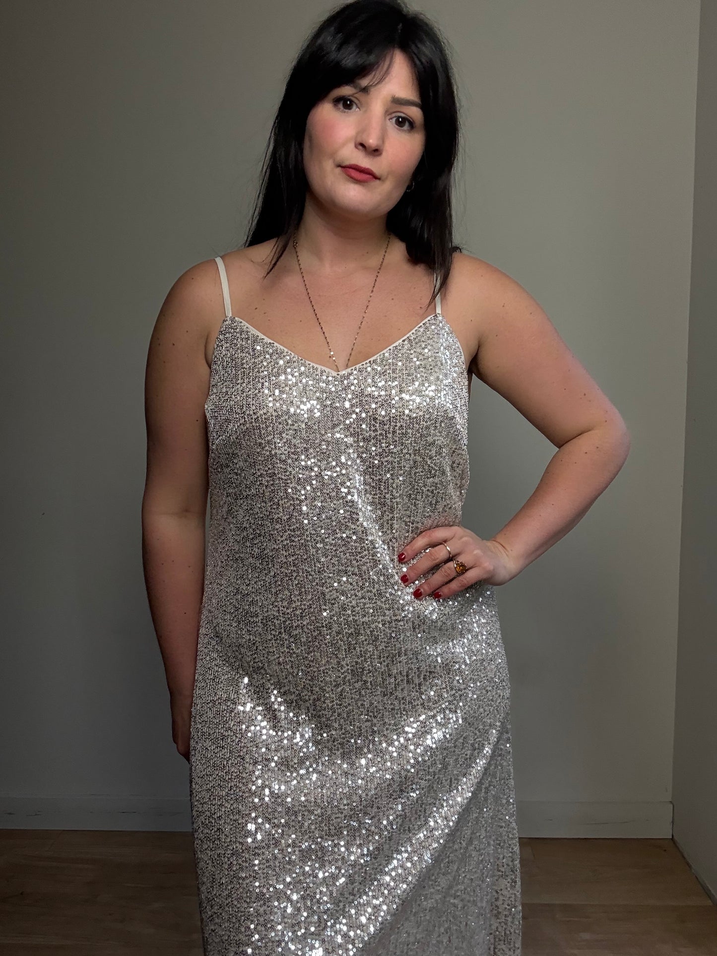 NEW Sequin Maxi Dress, 14