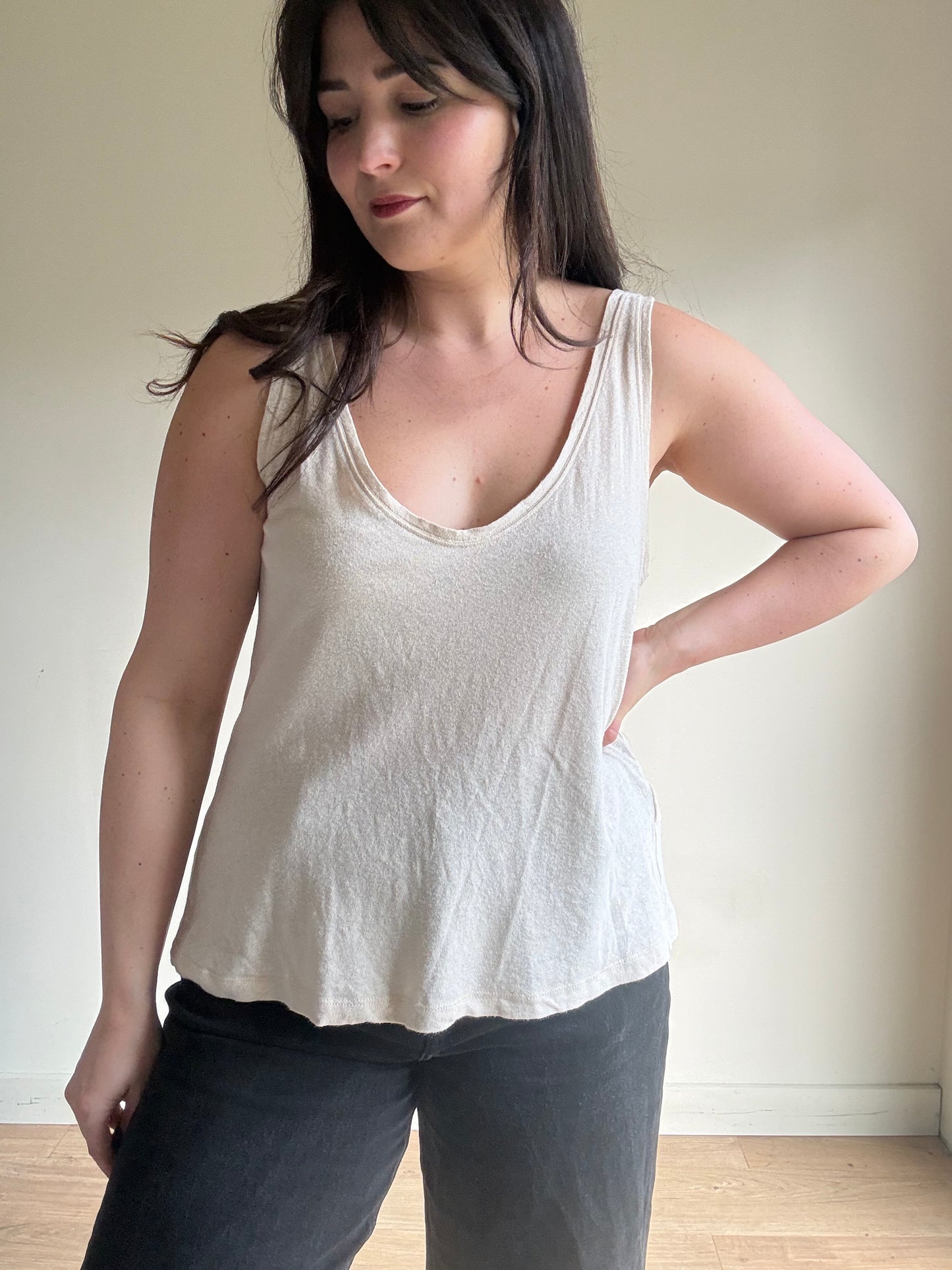 & Other Stories Linen Blend Vest Top, M