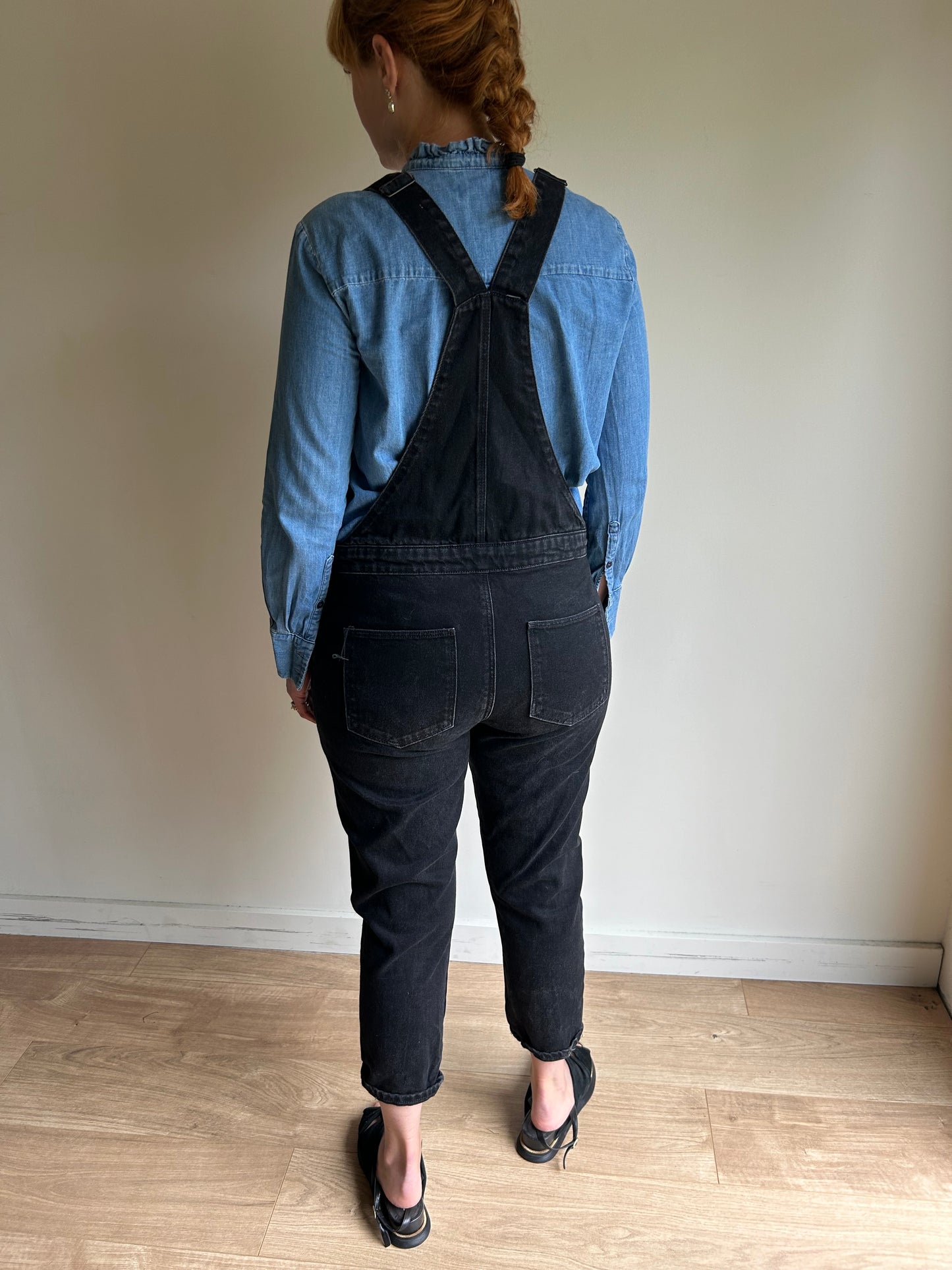 Topshop Crop Denim Dungarees, 12