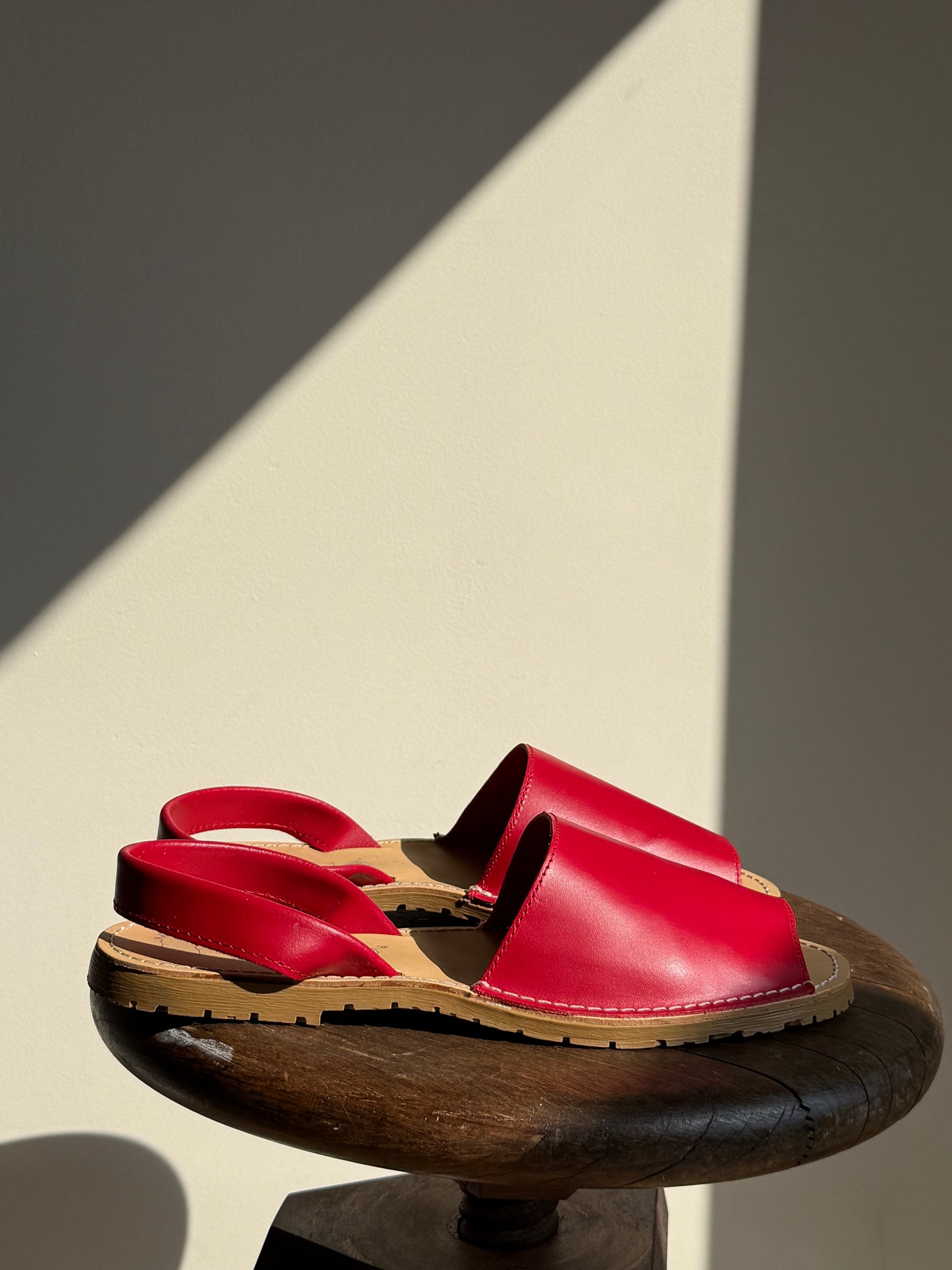 Spanish Leather Slingback Sandals, 40