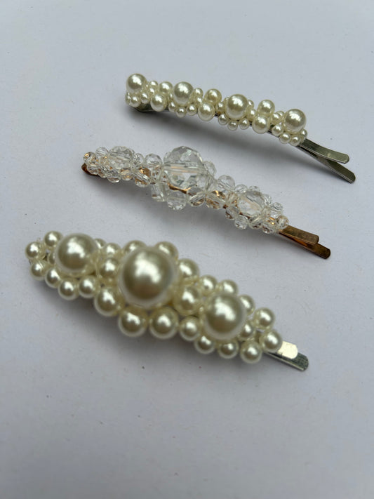 Trio of Pearl And Gem Slides