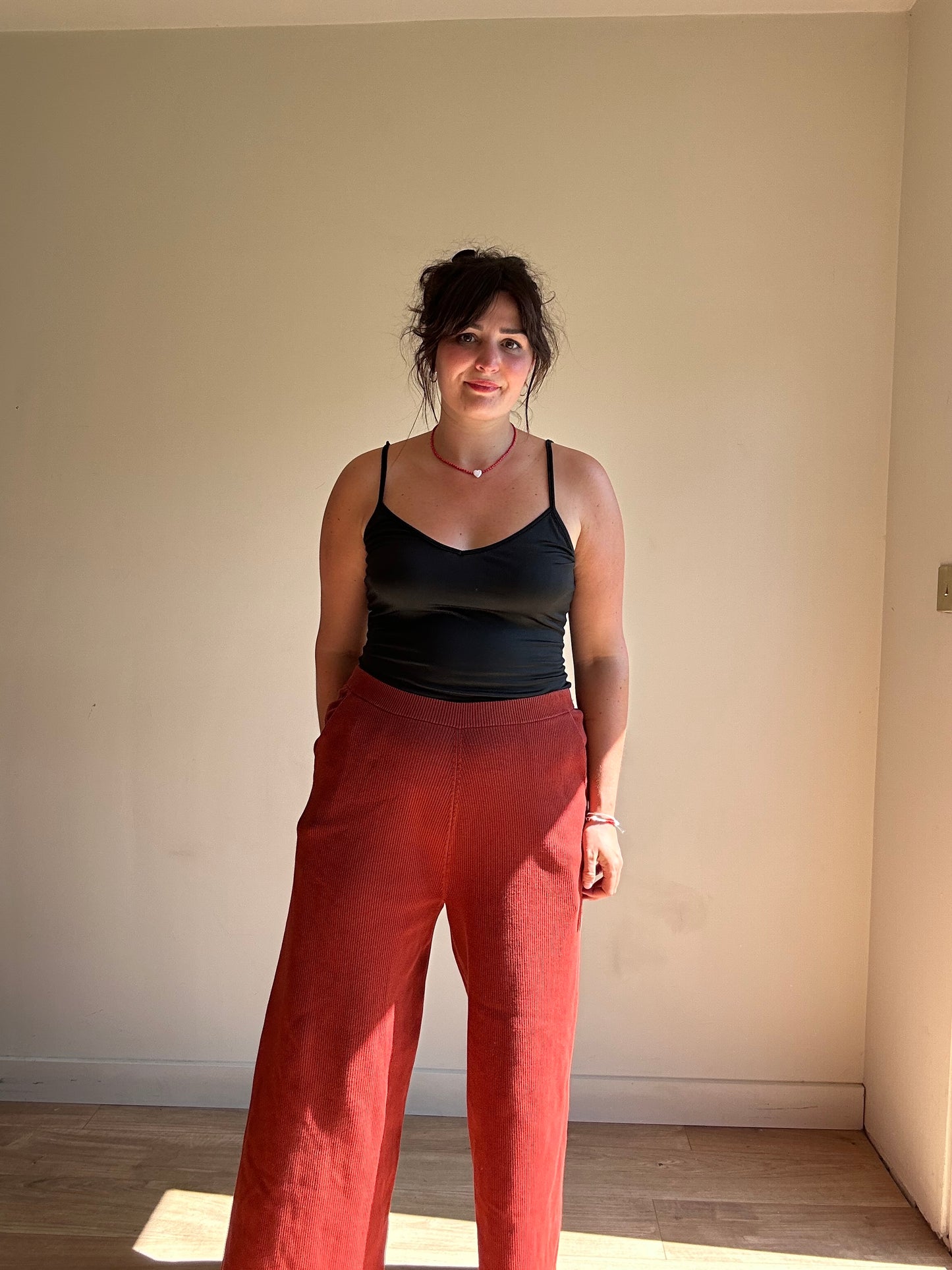 Arket Ribbed Wide Leg Trousers, L/XL