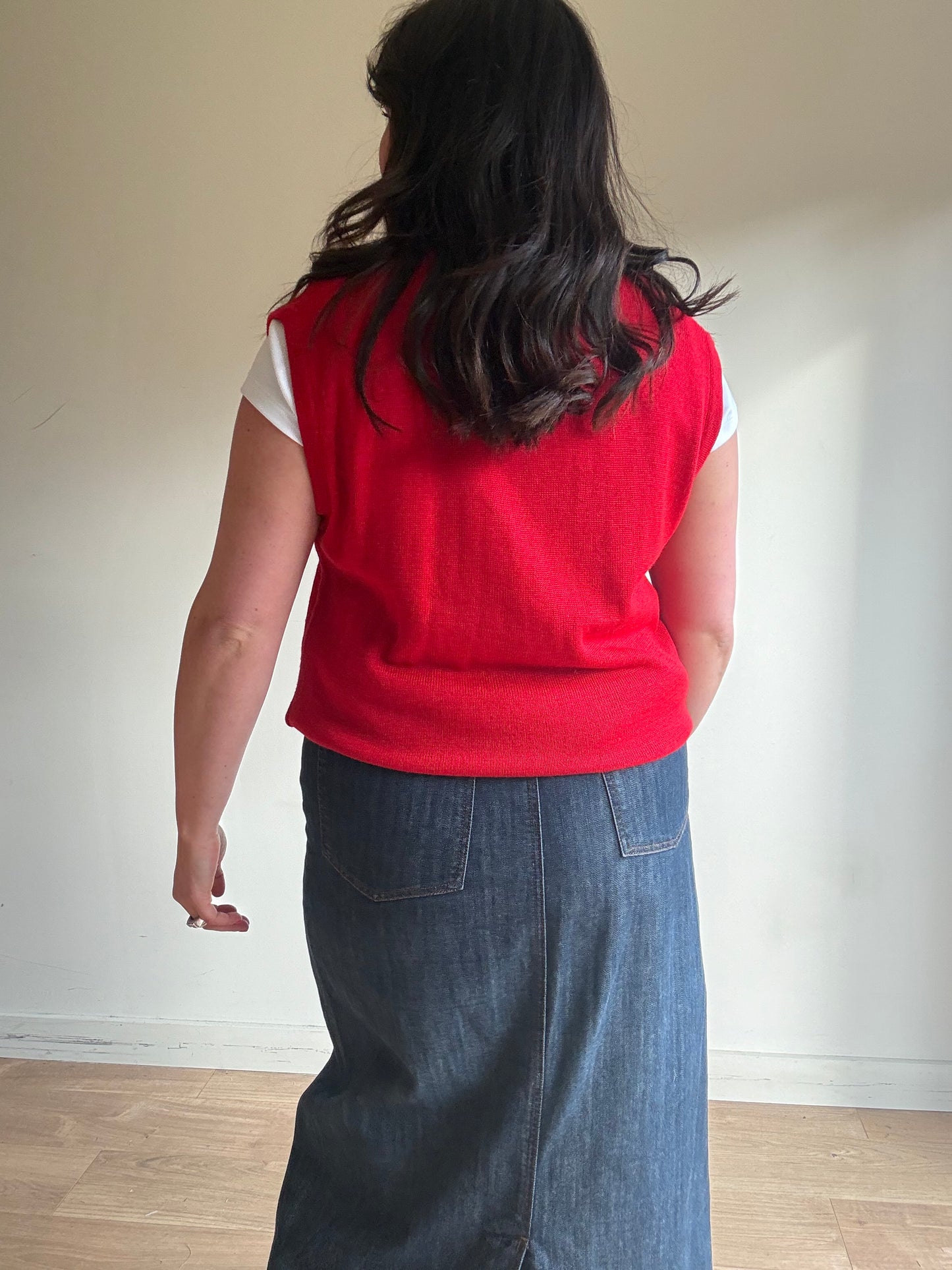 Vintage Canda Wool Mix Vest Cardigan, M/L