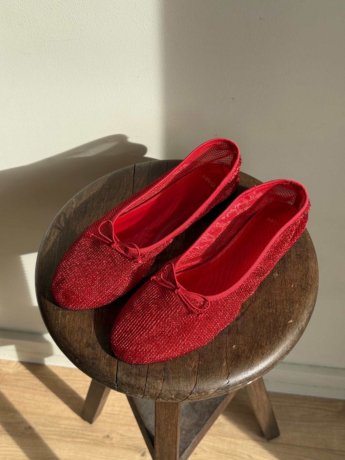 Mango NEW Mesh Ballet Flats, 39