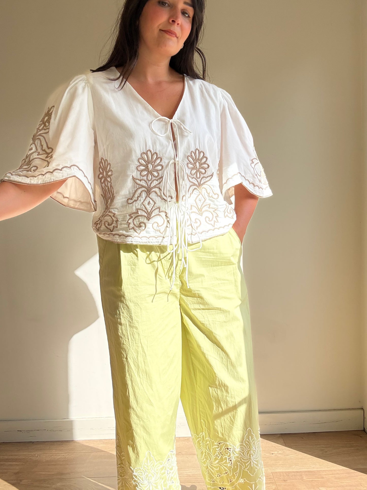 NEW White Stuff Embroidered Blouse, 18