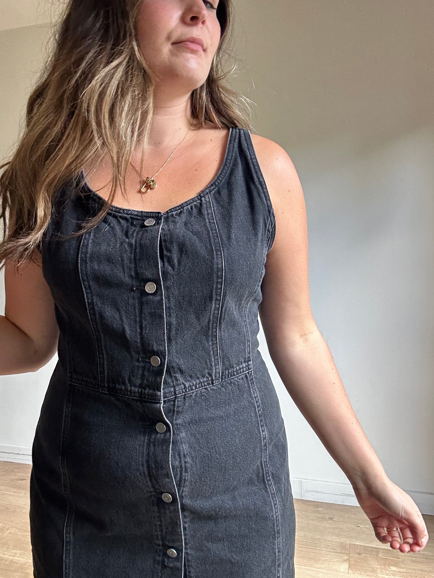 Levis Denim Button Down Dress, L