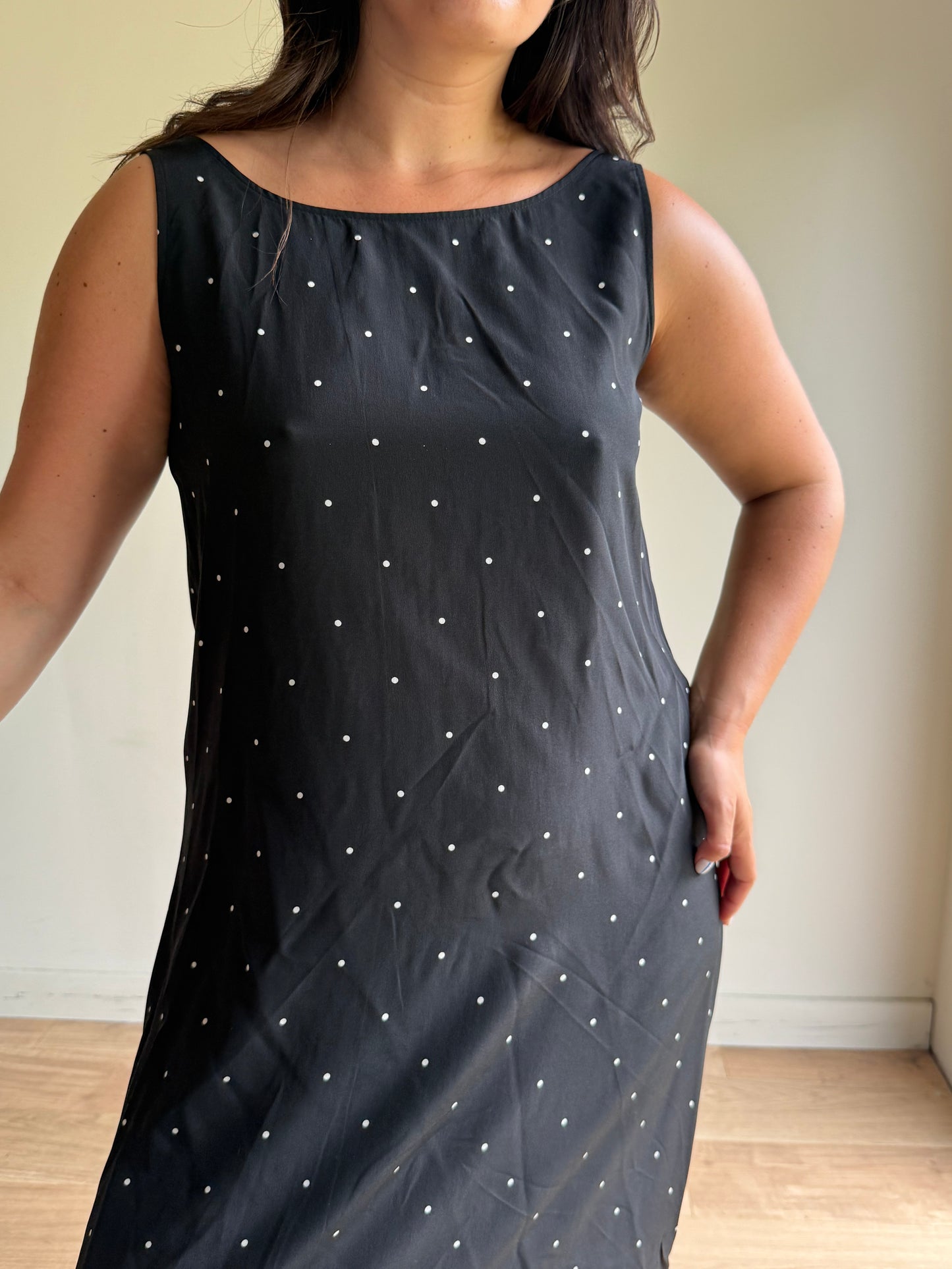Nicole Farhi Pure Silk Polka Dot Dress, M